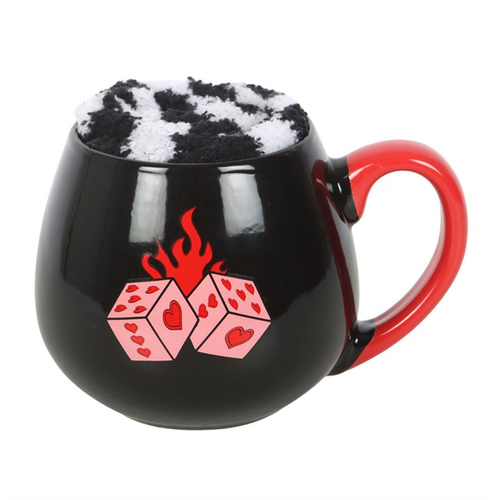 Flame Dice Mug & Sock Set