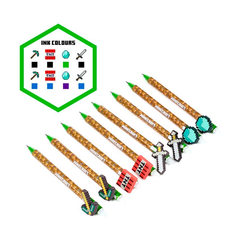 Minecraft Erasable Pens (Set of 8)
