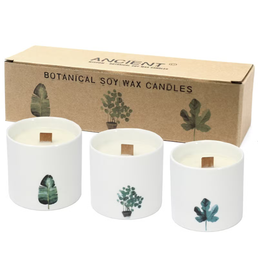 Botanical Wooden Wick Soy Candles
