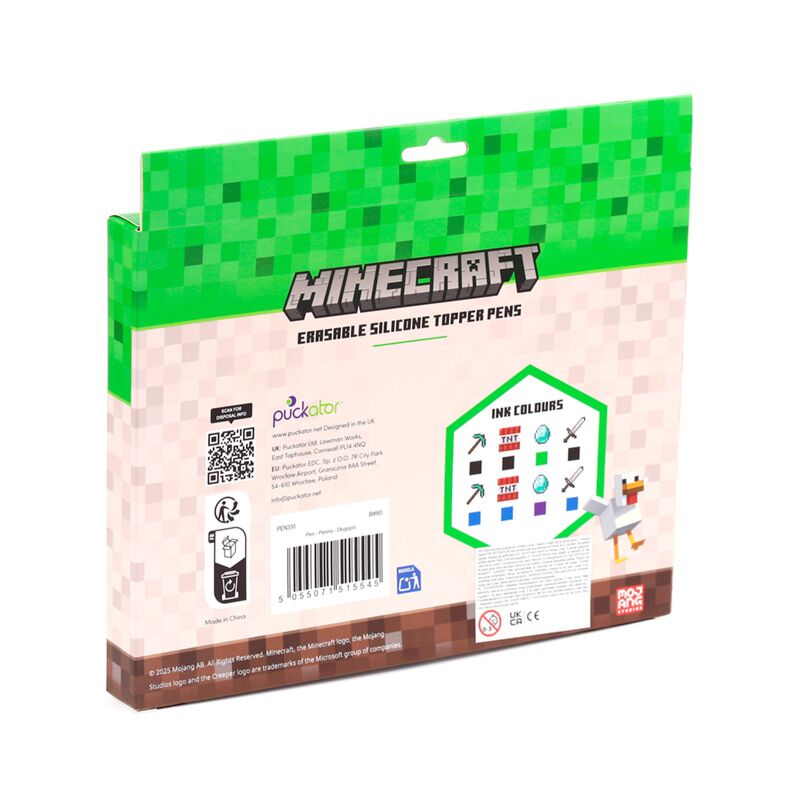 Minecraft Erasable Pens (Set of 8)