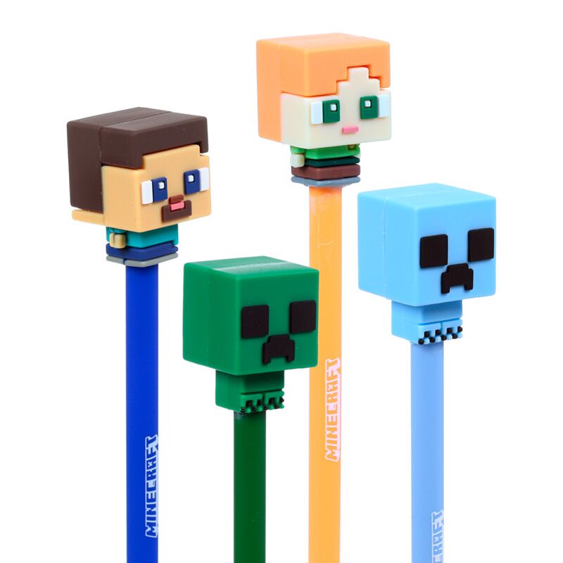 Minecraft Chibi Style Erasable Pens (Set of 4)