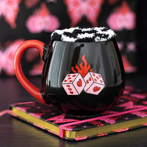Flame Dice Mug & Sock Set