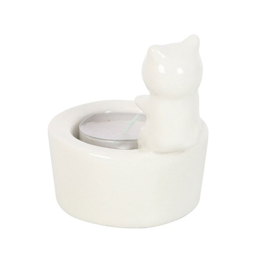 Warm Paws, Happy Heart - Cat Tealight Holder