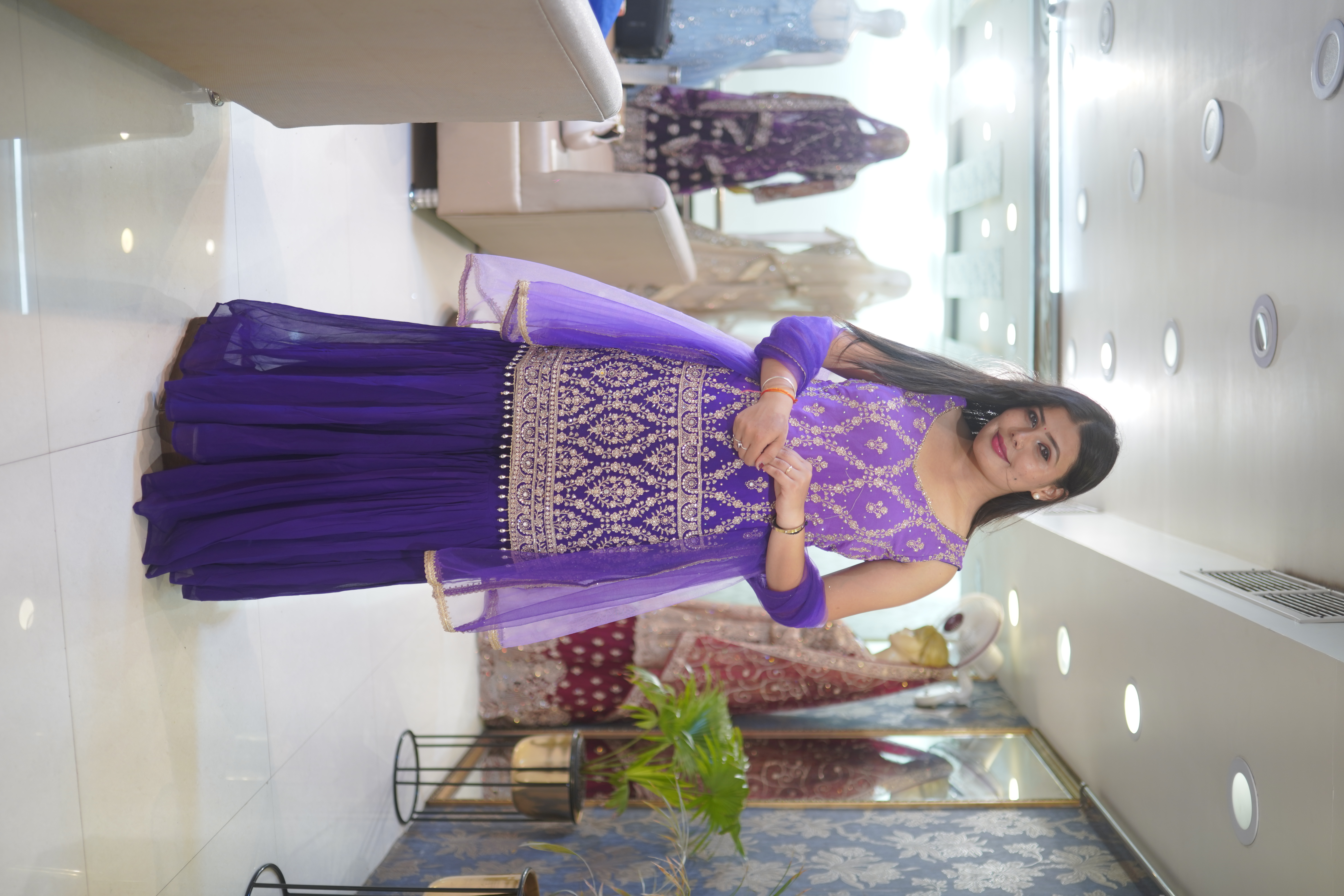 Purple Designer Sharara