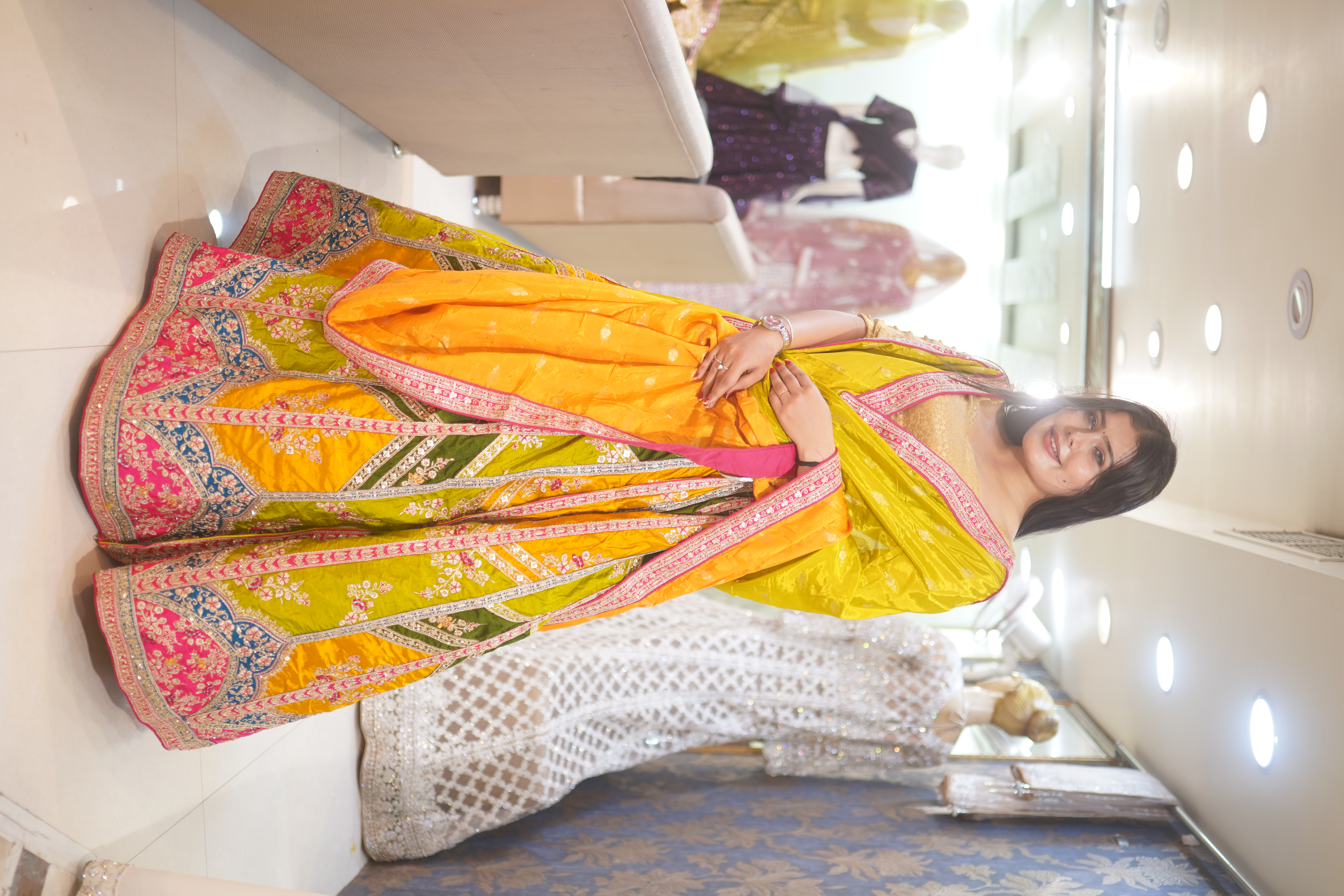 Yellow Embroidered Lehenga