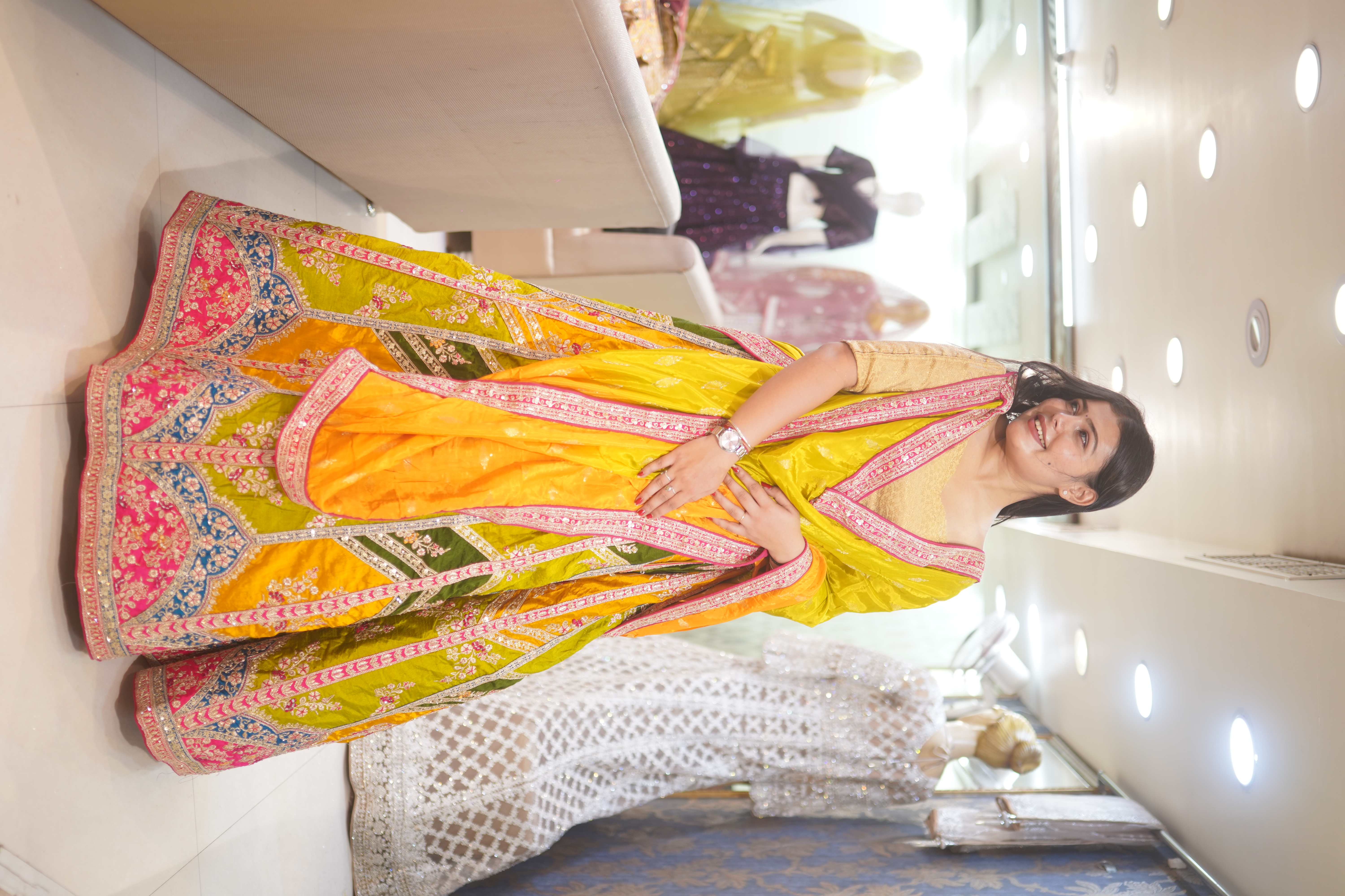 Yellow Embroidered Lehenga