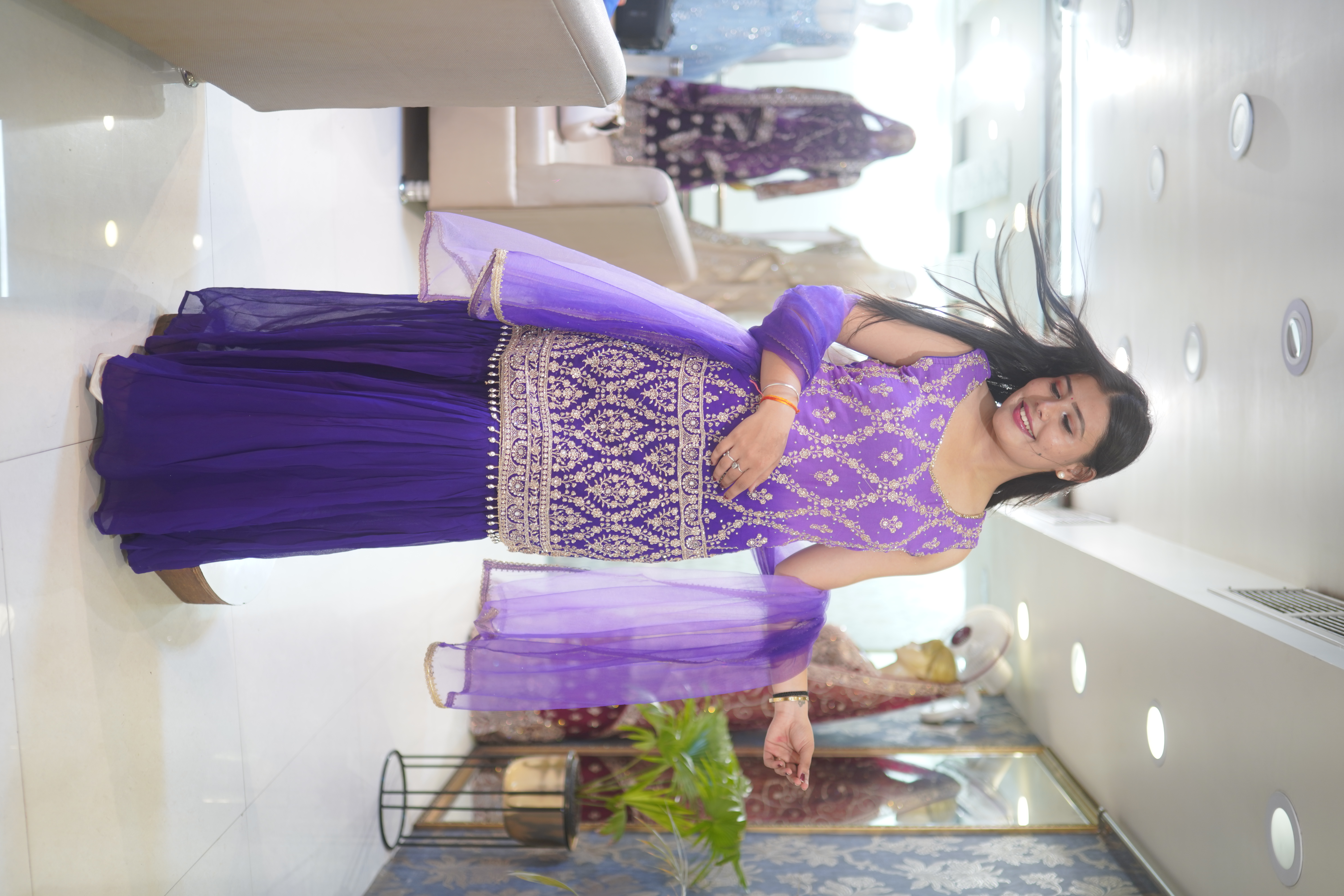 Purple Designer Sharara