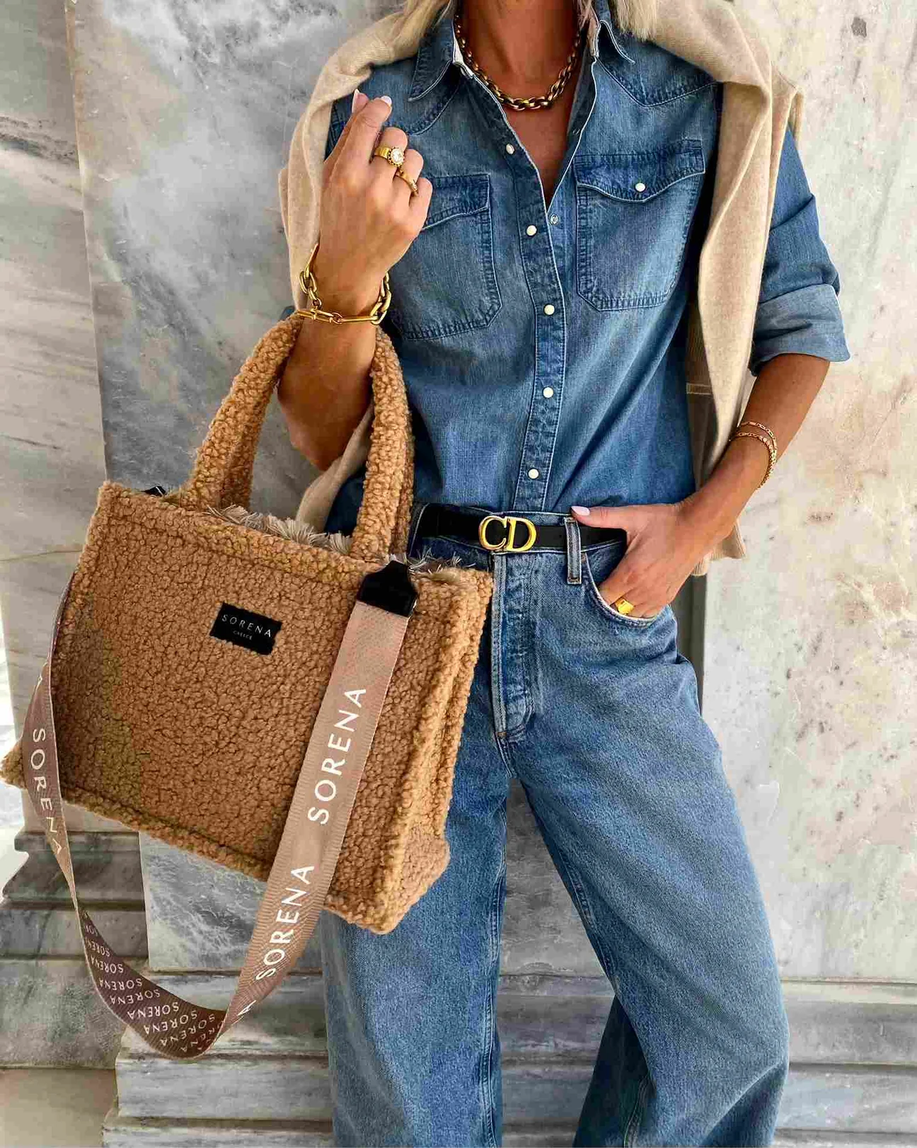 TEDDY HONEY medium tote rankinė 36x26x13,5 cm