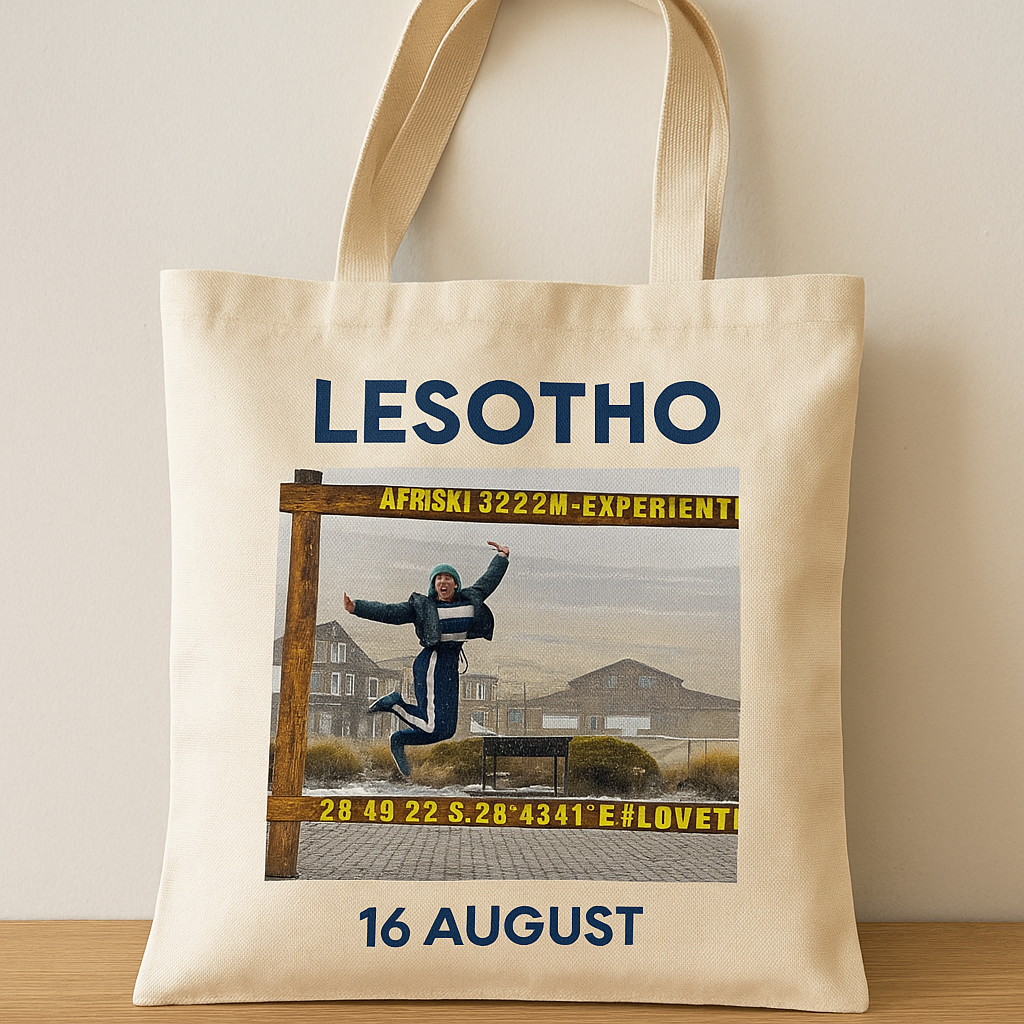 Lesotho Travel Memory Tote Bag