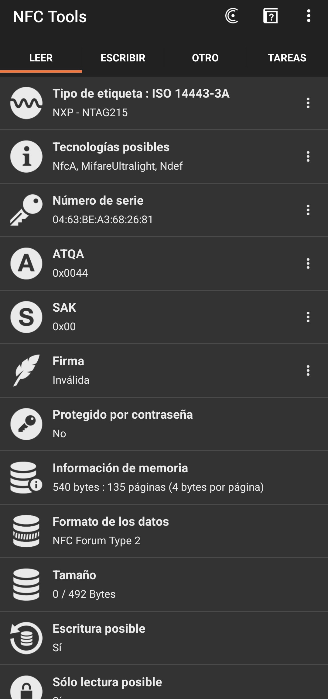 10 Tarjetas Negras  NFC NTAG215