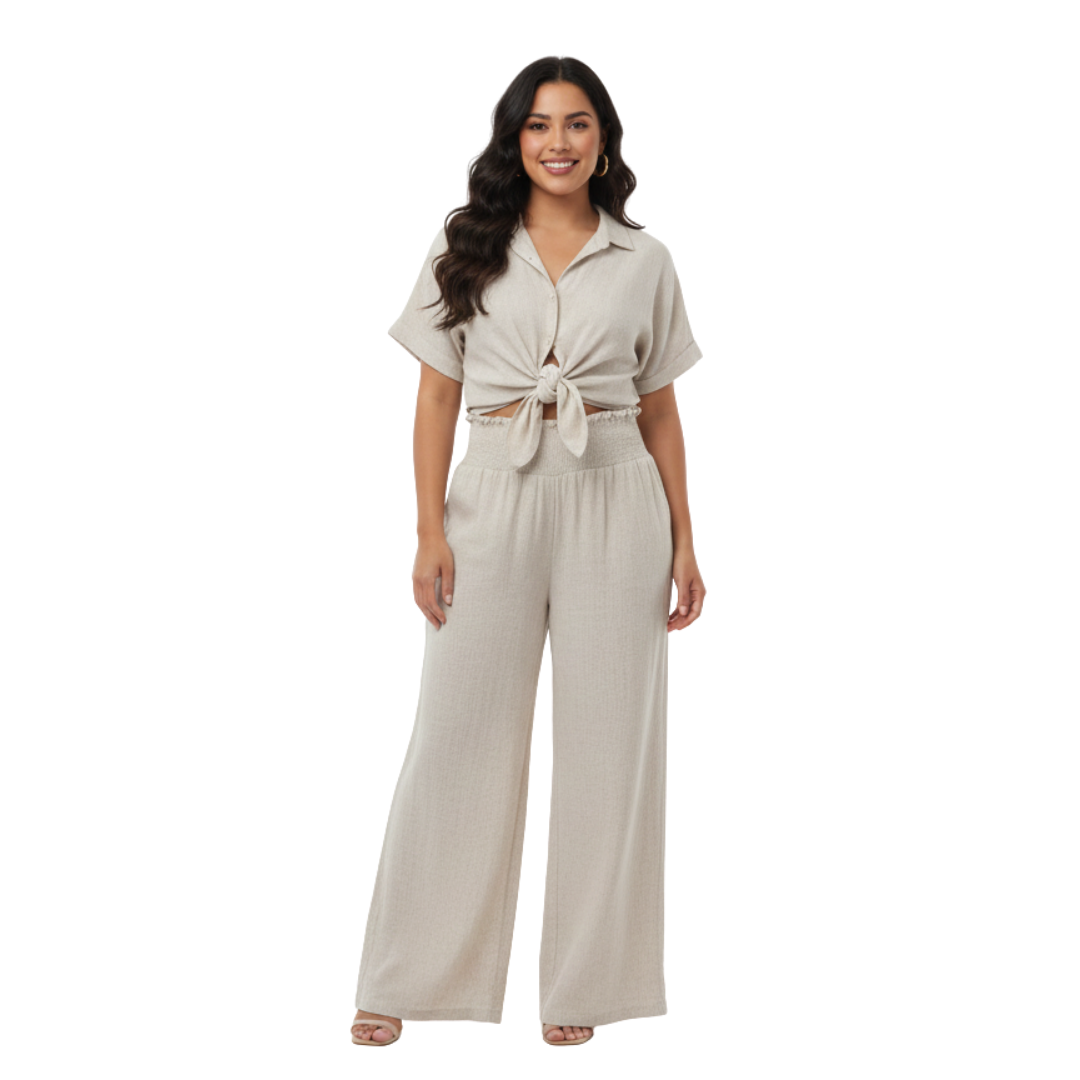 Set Beige Texturizado | Dama | Talla US (S)(M)(L)