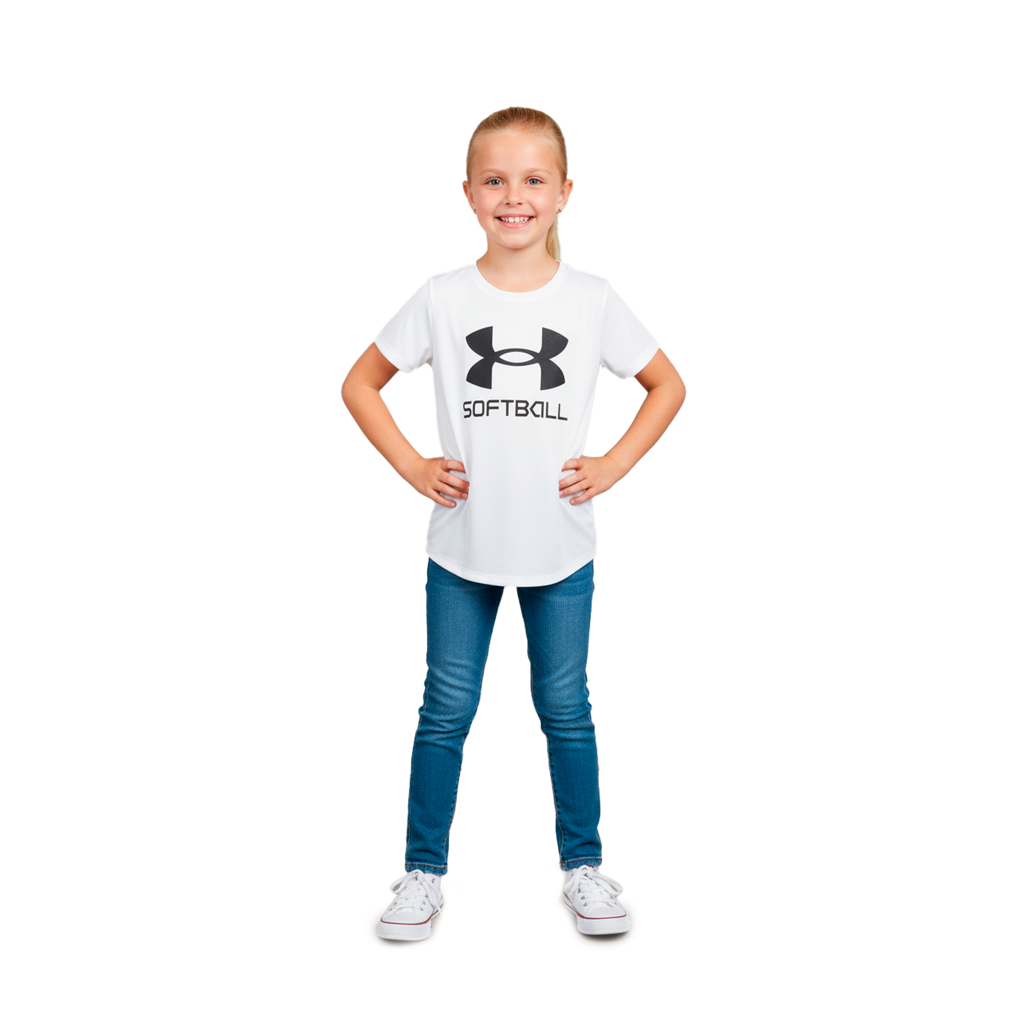 Camiseta Under Armour Softball Blanca | Infantil Unisex | Talla US (YM)