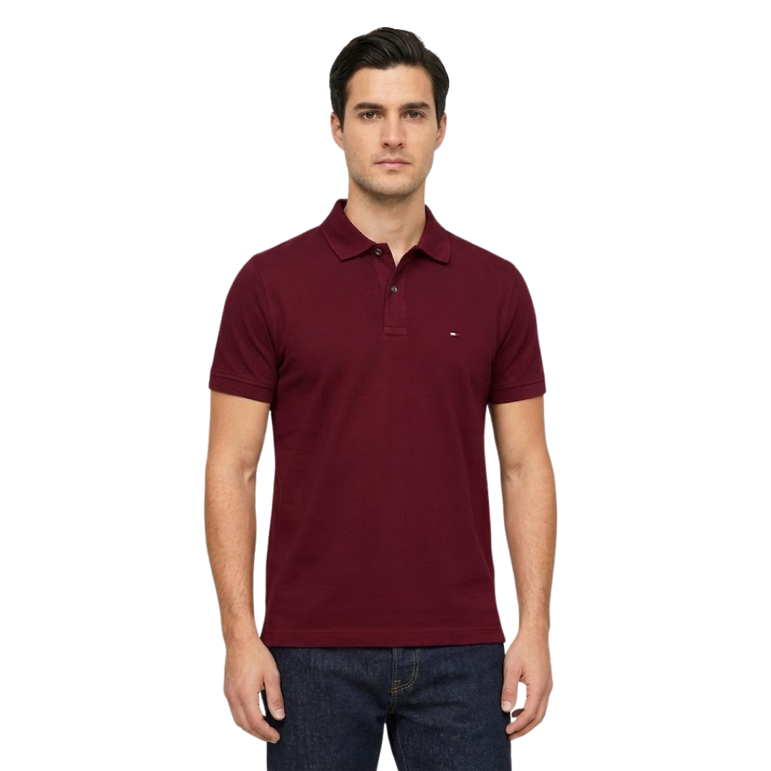 Camisa Polo Tommy Hilfiger Vinotinto | Caballero | Talla US (L)