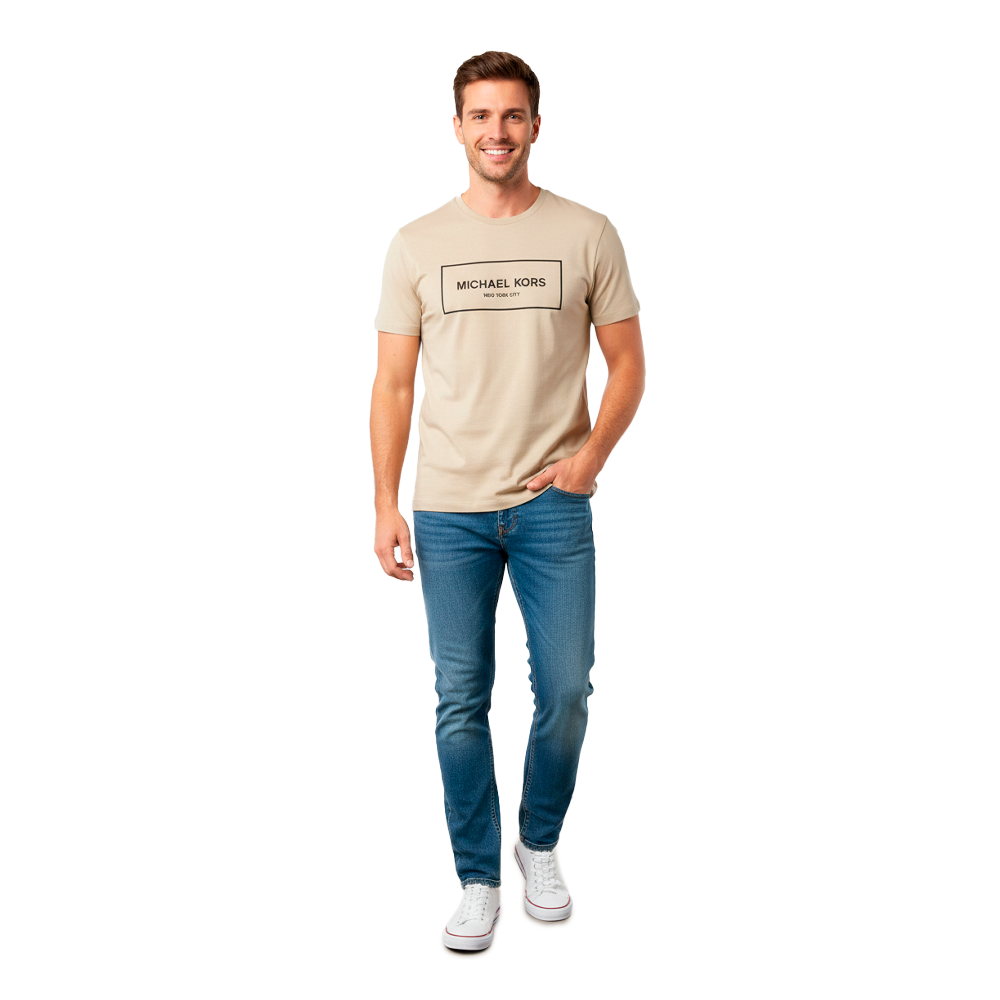 Camiseta Michael Kors Beige | Caballero | Talla US (XL)
