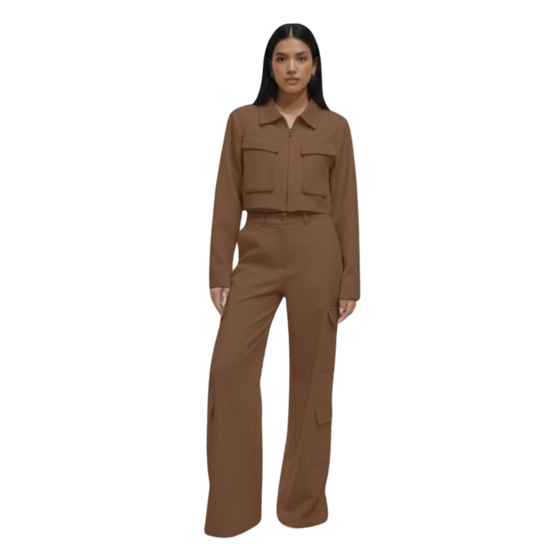 Set Utility Chic Marrón | Dama | Talla US (S)