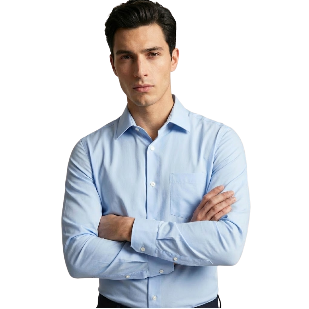 Camisa Manga Larga Calvin Klein Celeste | Caballero | Talla US (L)