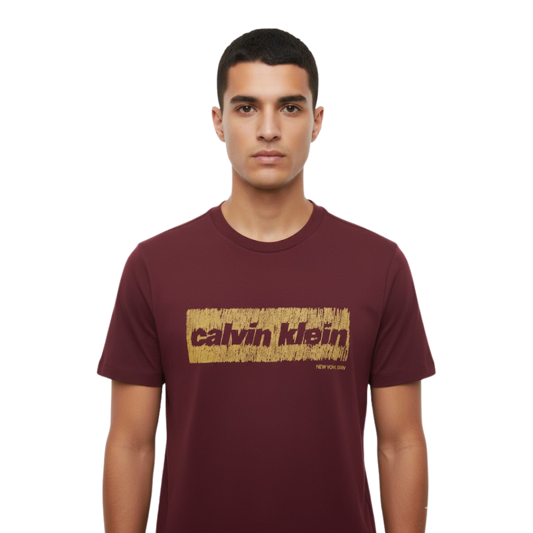Camiseta Calvin Klein Vinotinto | Caballero | Talla US (XS)