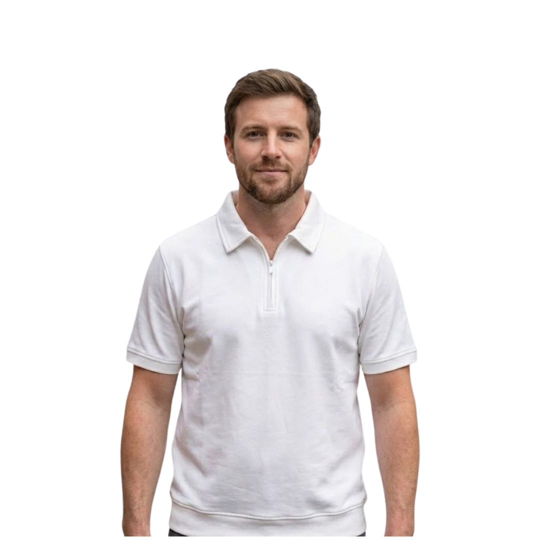 Camisa Polo Marcasher Blanco | Caballero | Talla US (M)