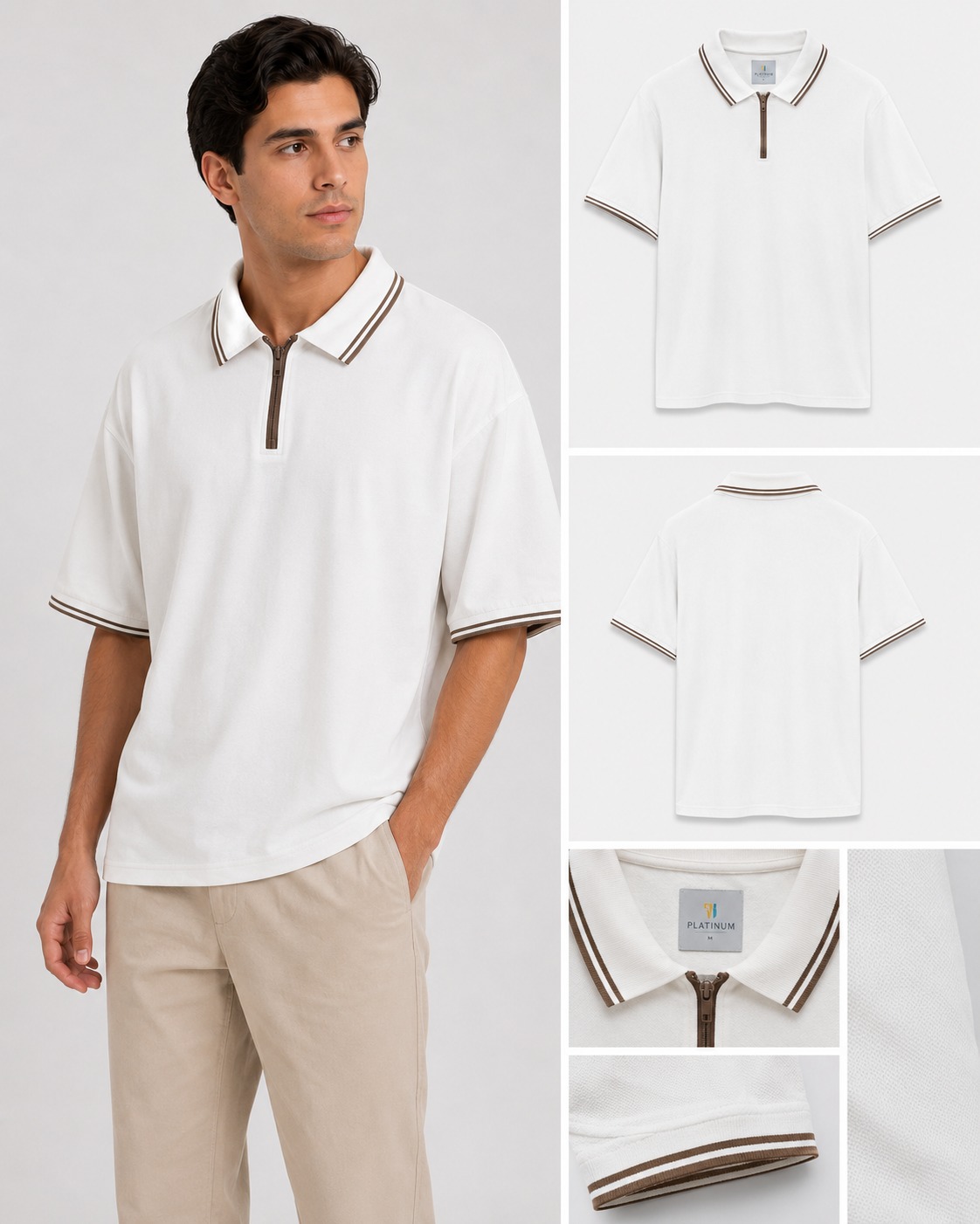 Camiseta Polo Blanca | Caballero | Talla US (XXL)