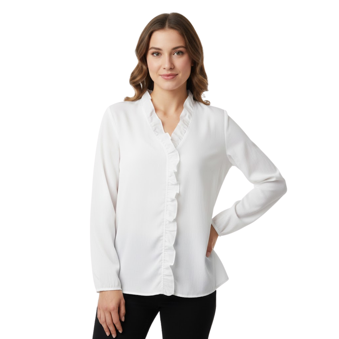 Camisa Manga Larga Blanca | Dama | Talla US (L)