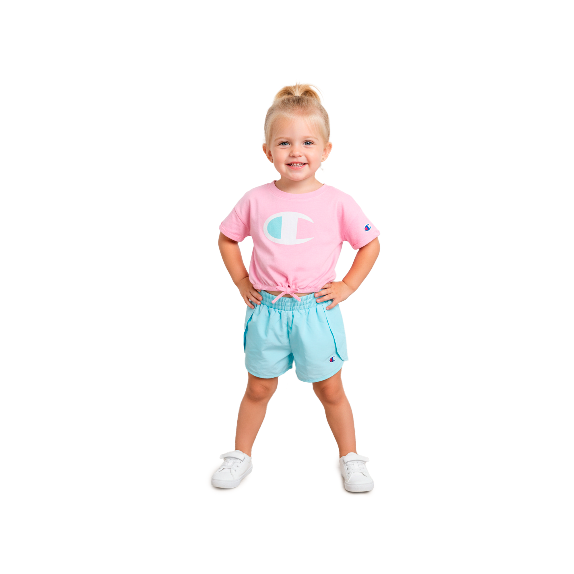 Conjunto Champion Infantil Rosa/Cielo | Niña | Talla US 3T