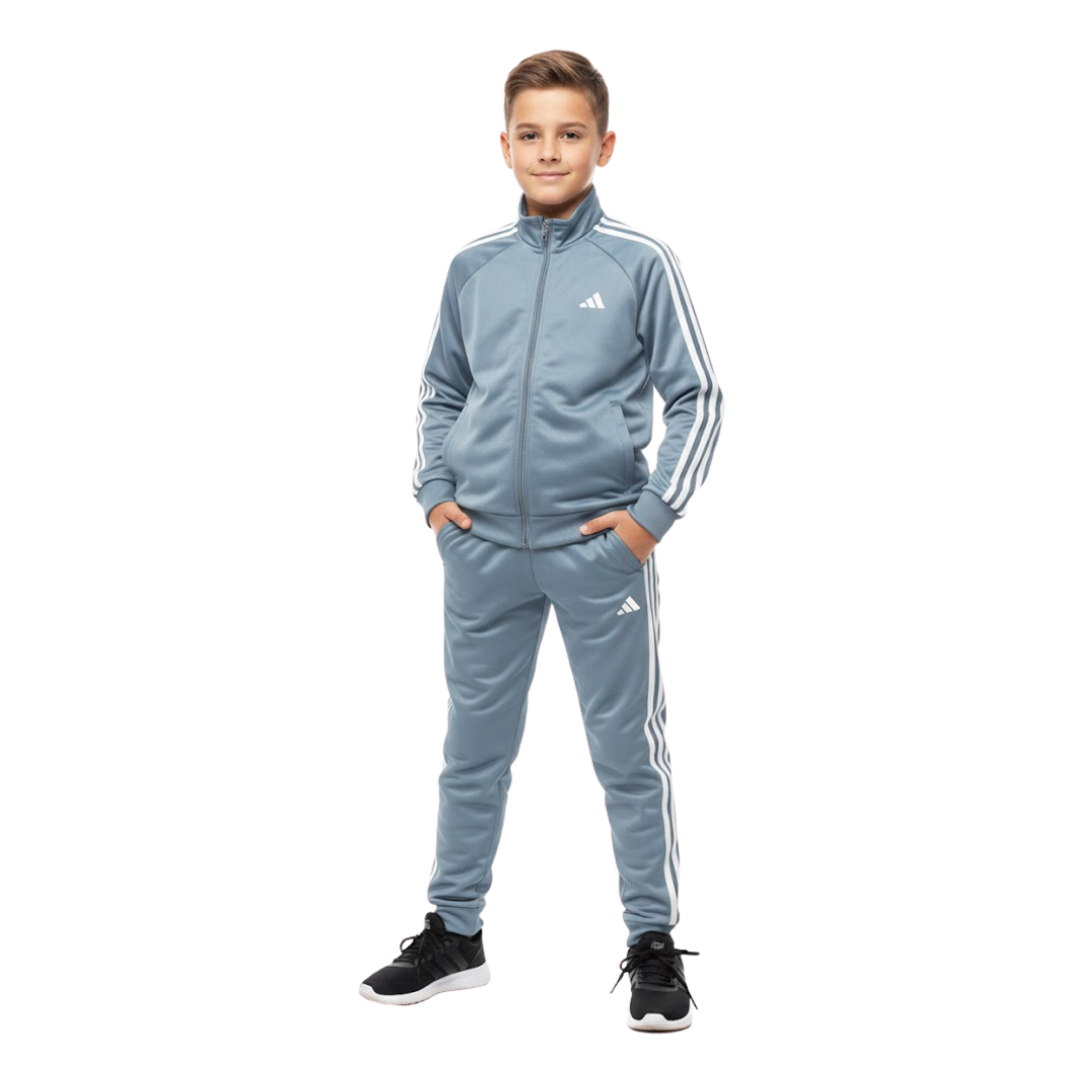 Conjunto Deportivo Adidas Gris | Niño | Talla US 10-12/14-16