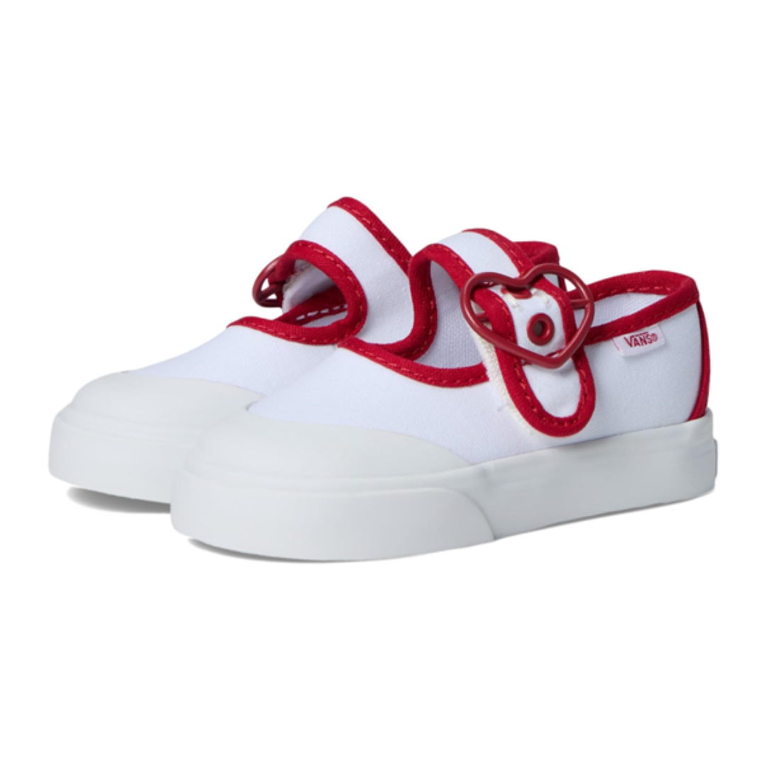 Zapatos Vans Mary Jane Blanco/Rojo | Niña | Talla US 10