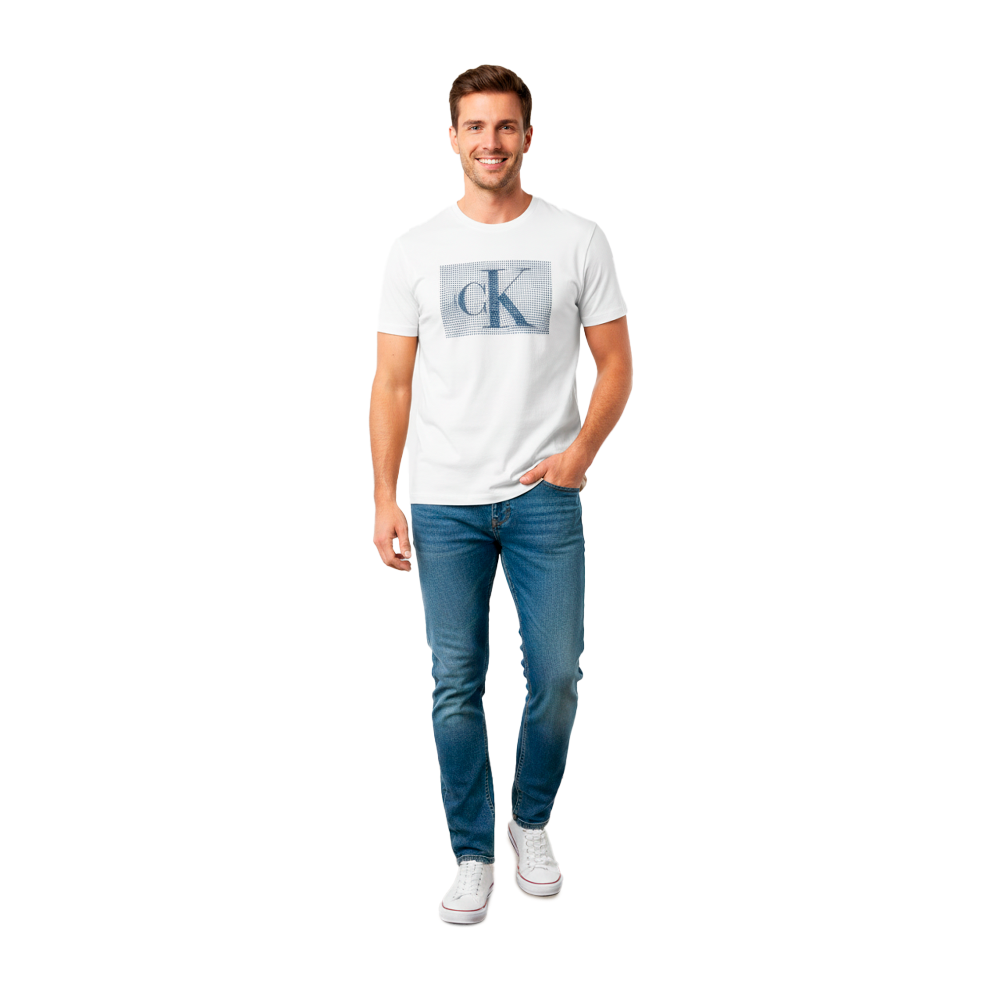 Camiseta Calvin Klein Blanca | Caballero | Talla US (M)