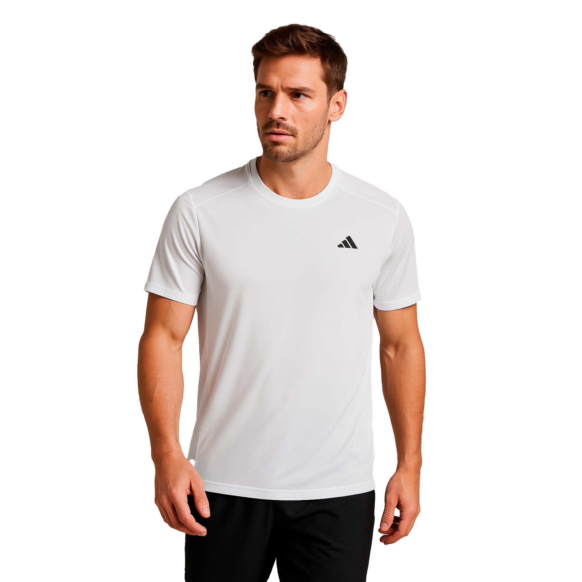 Camiseta Deportiva Adidas Blanca | Caballero | Talla US (L)