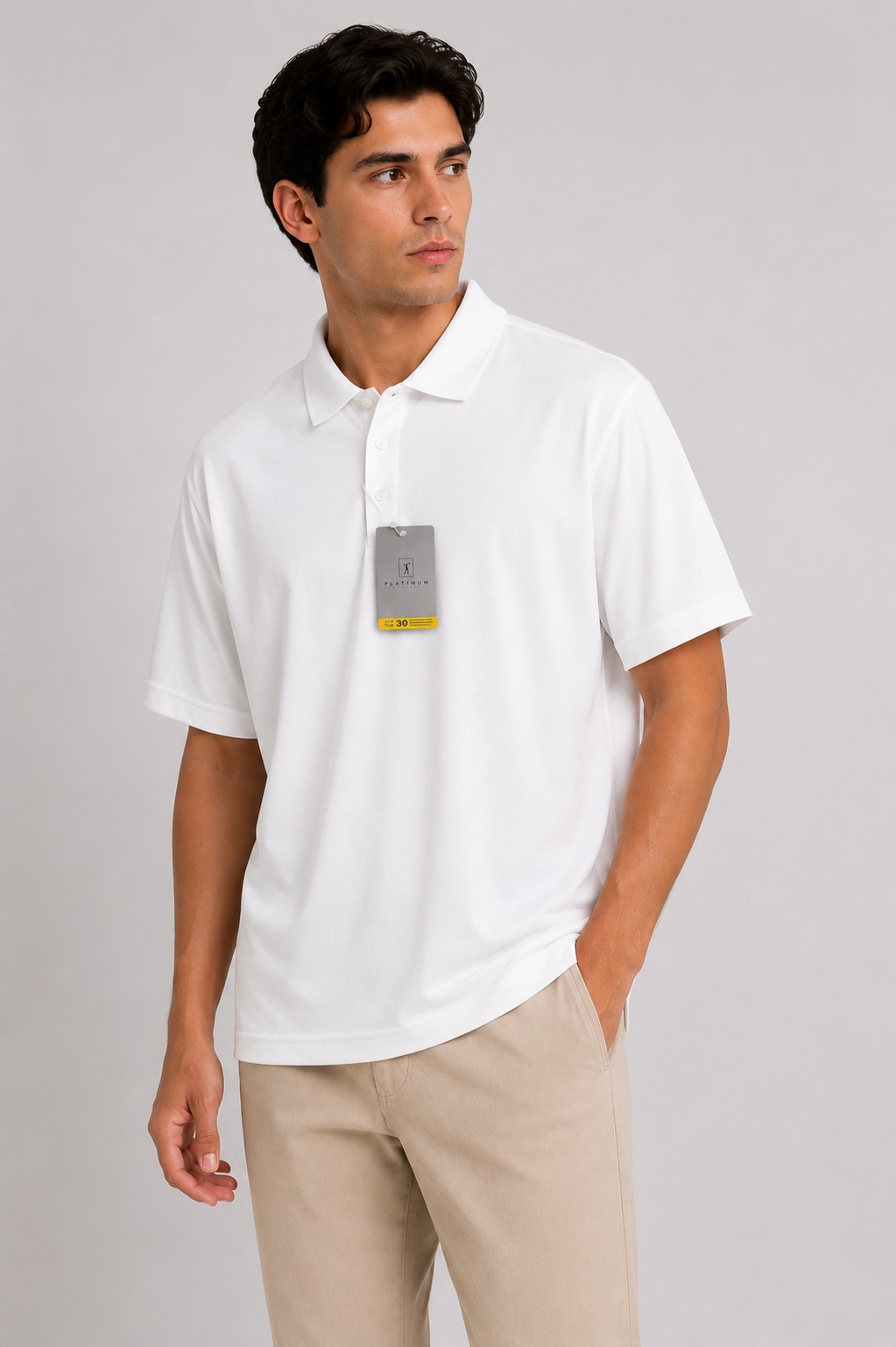 Camiseta Platinum Polo Blanca | Caballero | Talla US (XL)