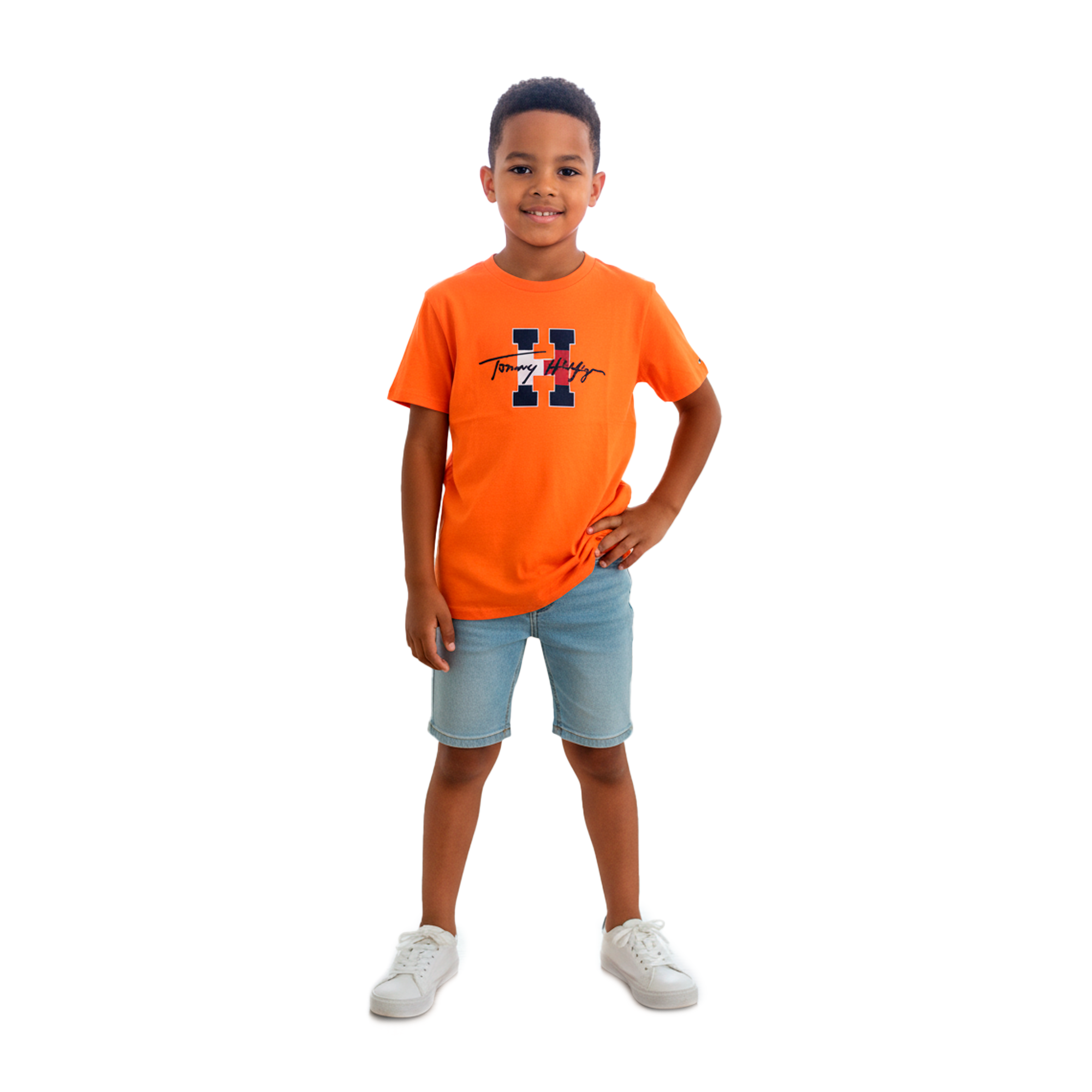 Camiseta Tommy Hilfiger Naranja | Niño | Talla US (YL)