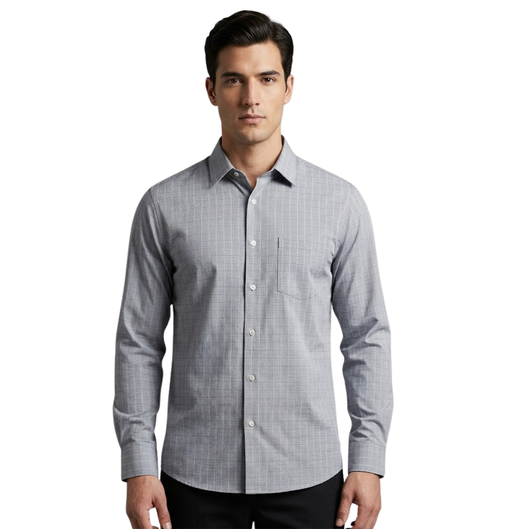 Camisa Manga Larga Calvin Klein Gris | Caballero | Talla US (M)