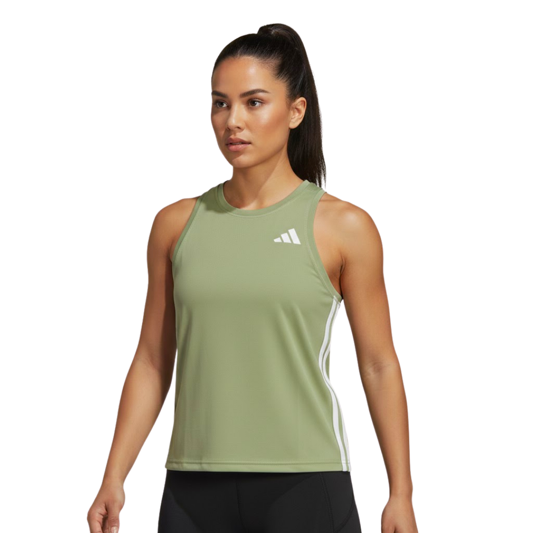 Camisa Deportiva Sin Mangas Adidas Verde Oliva | Dama | Talla US (M)