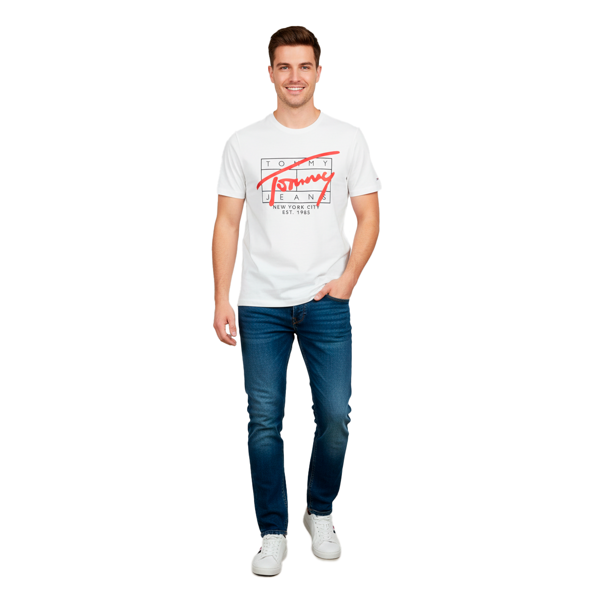 Camiseta Tommy Jeans Blanca | Caballero | Talla US (M)