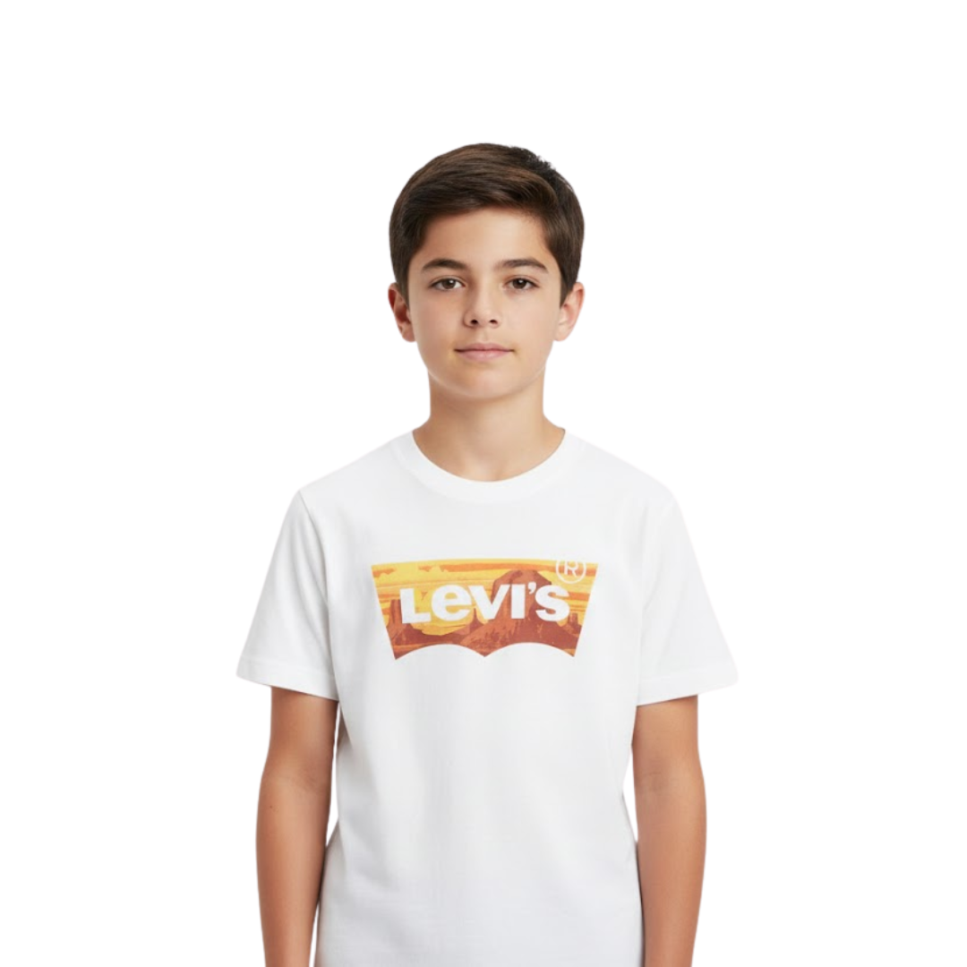 Camiseta Levis Bright Blanco | Niño | Talla US (M)(L)