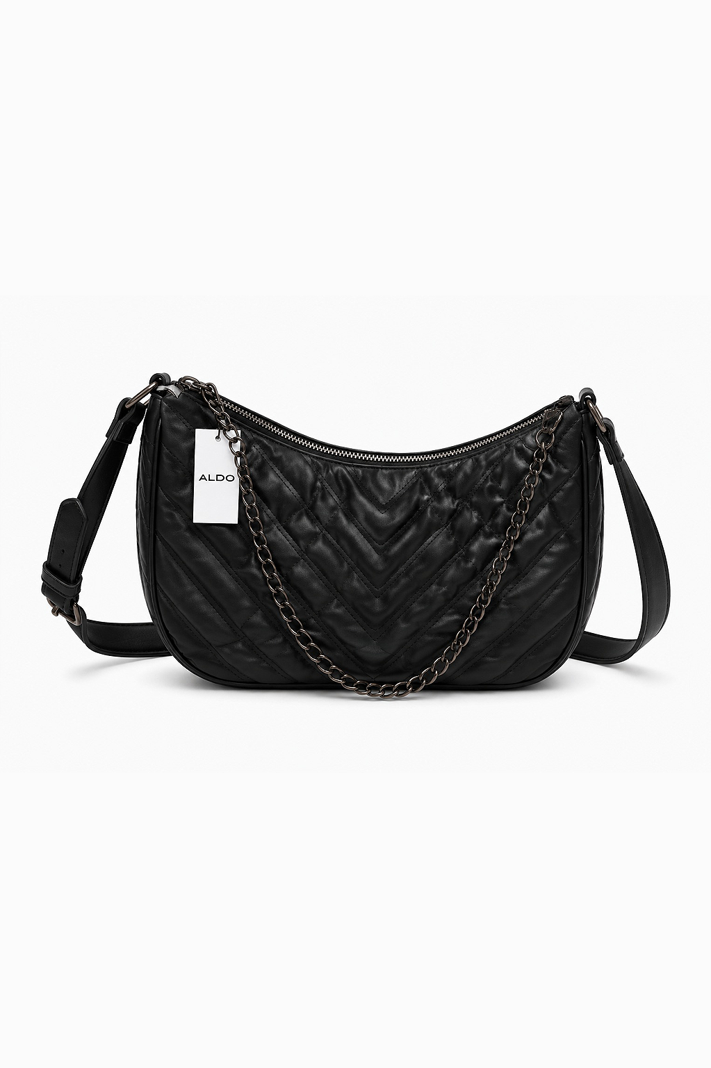 Bolso Acolchado Aldo Vickia Hobo Negro