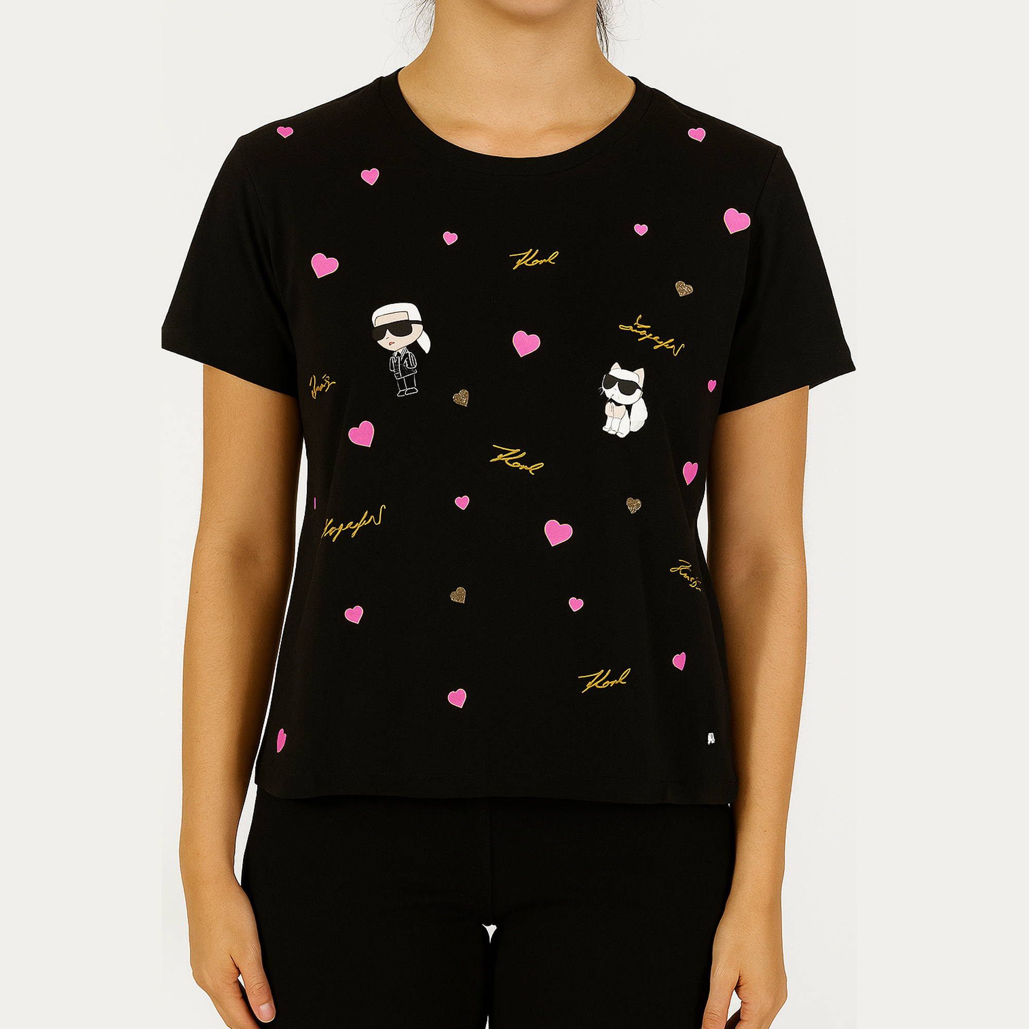 Camiseta Karl Lagerfeld París Negra | Dama | Talla US (S)