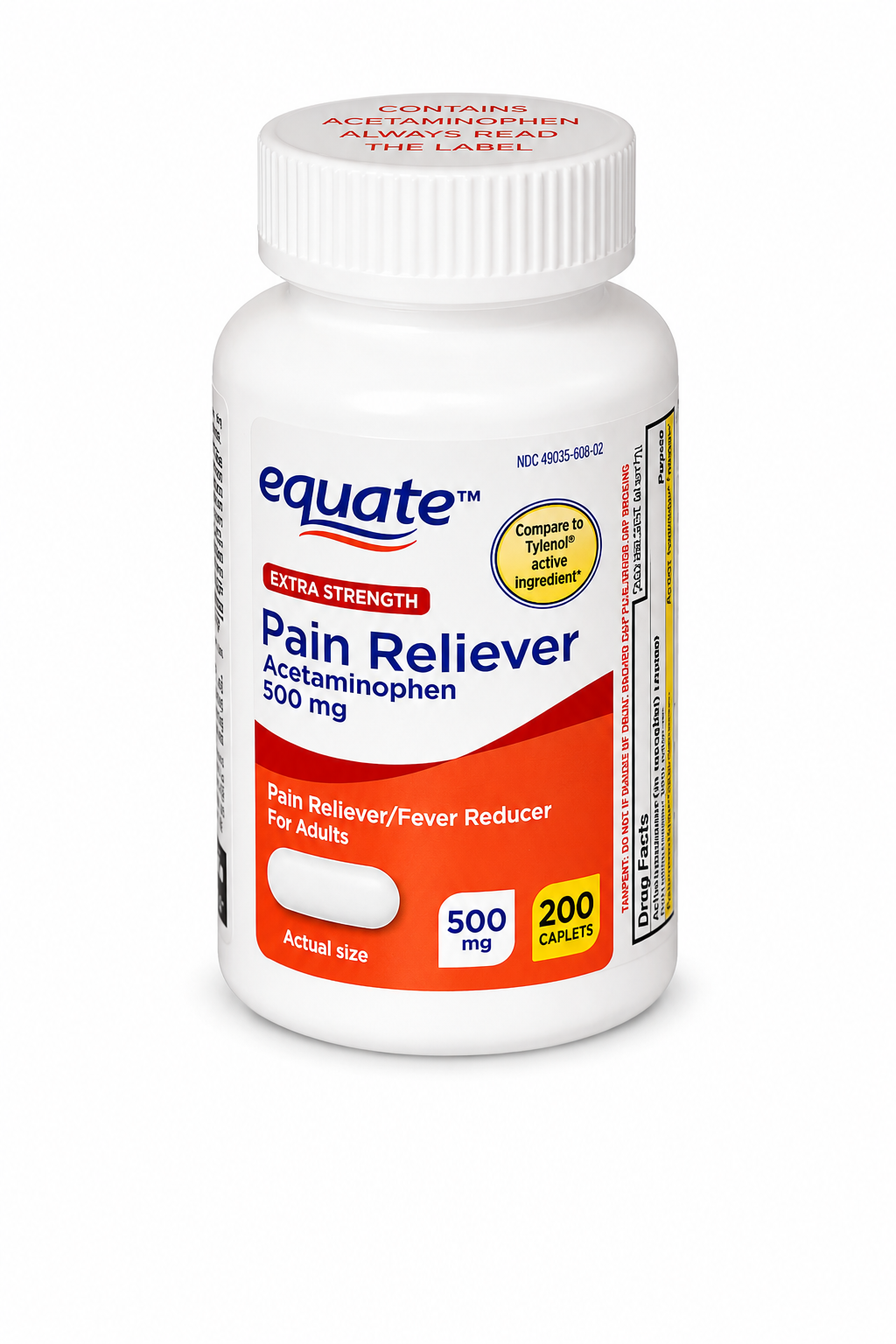 Acetaminofén Equate Extra Strength 500 mg
