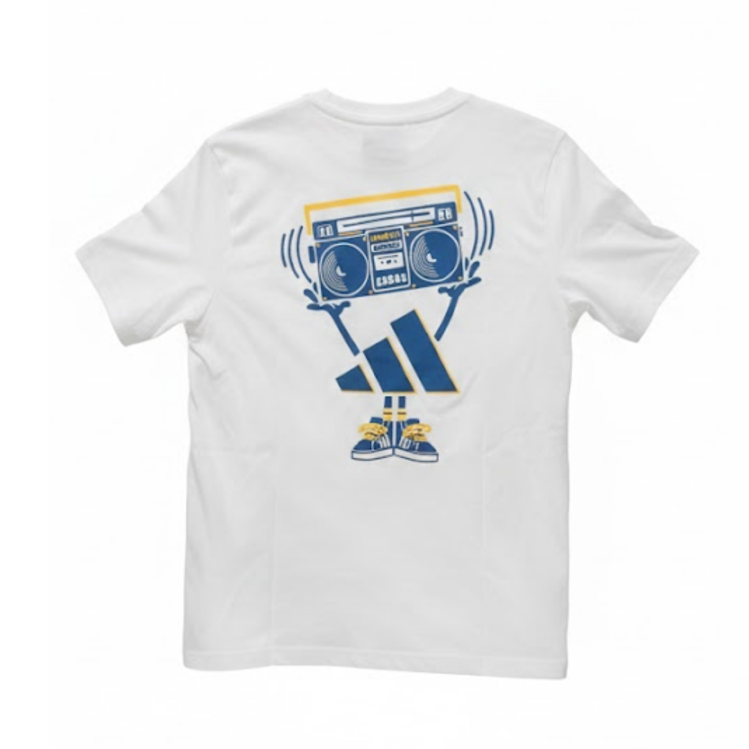 Camiseta Adidas Infantil Graphic Logo Back Blanca | Niño | Talla US (M)