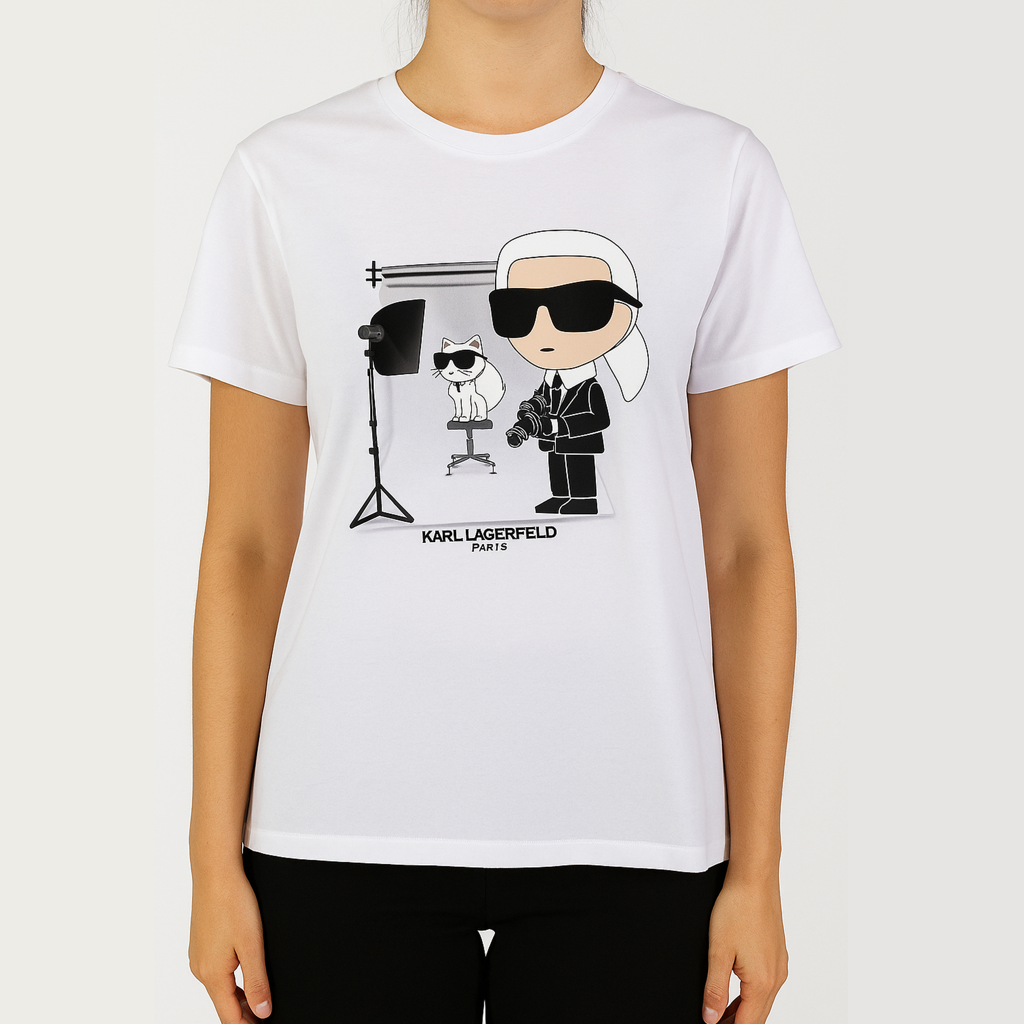 Camiseta Karl Lagerfeld Blanca | Dama | Talla US (S)