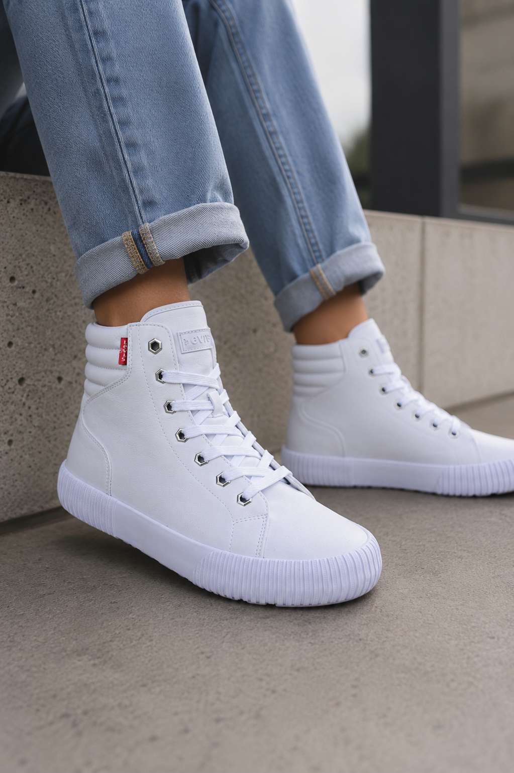 Zapatos Levi’s High Top Court Sneaker Blanco | Caballero | Talla US 7.5