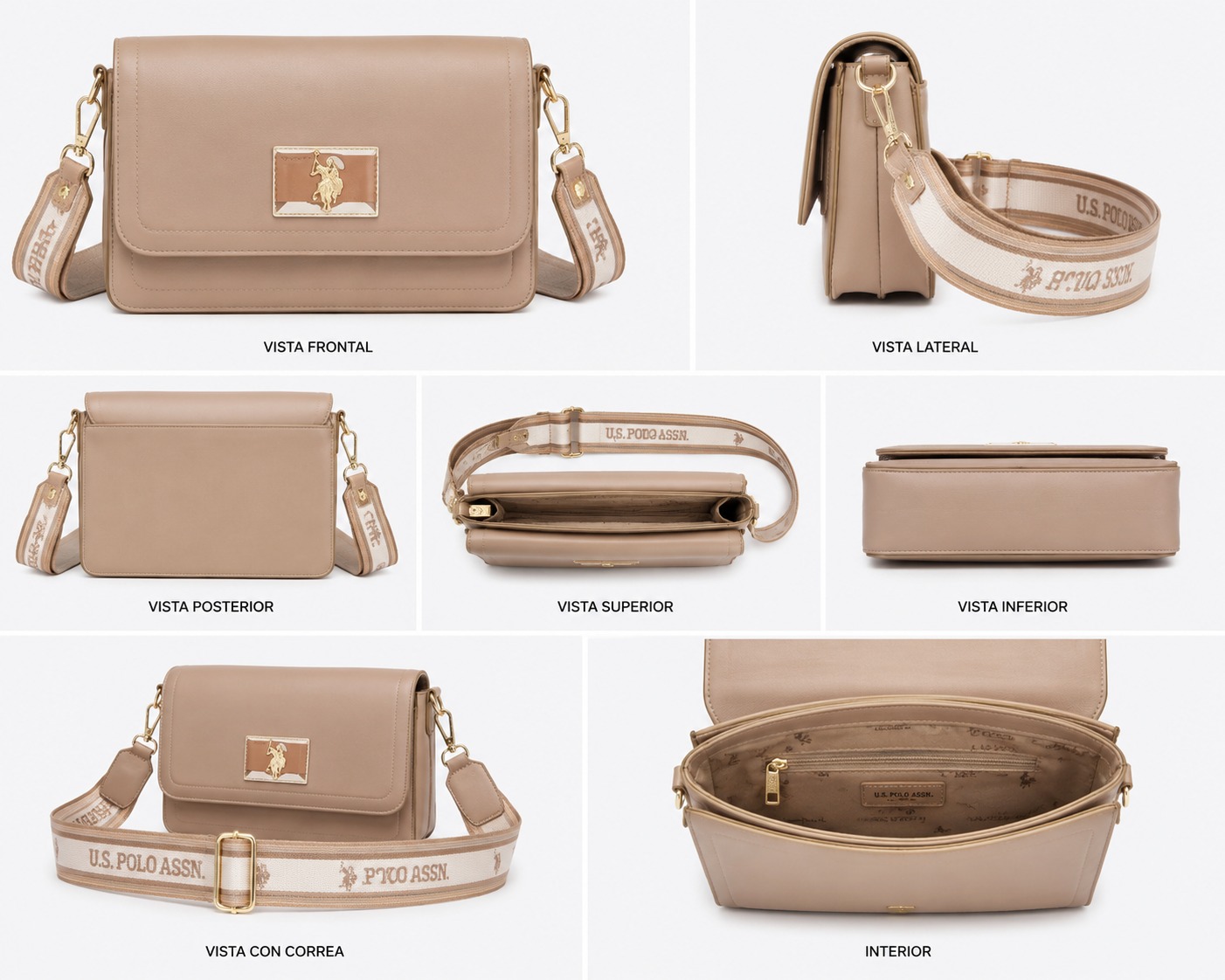 Bolso U.S. Polo Assn Beige