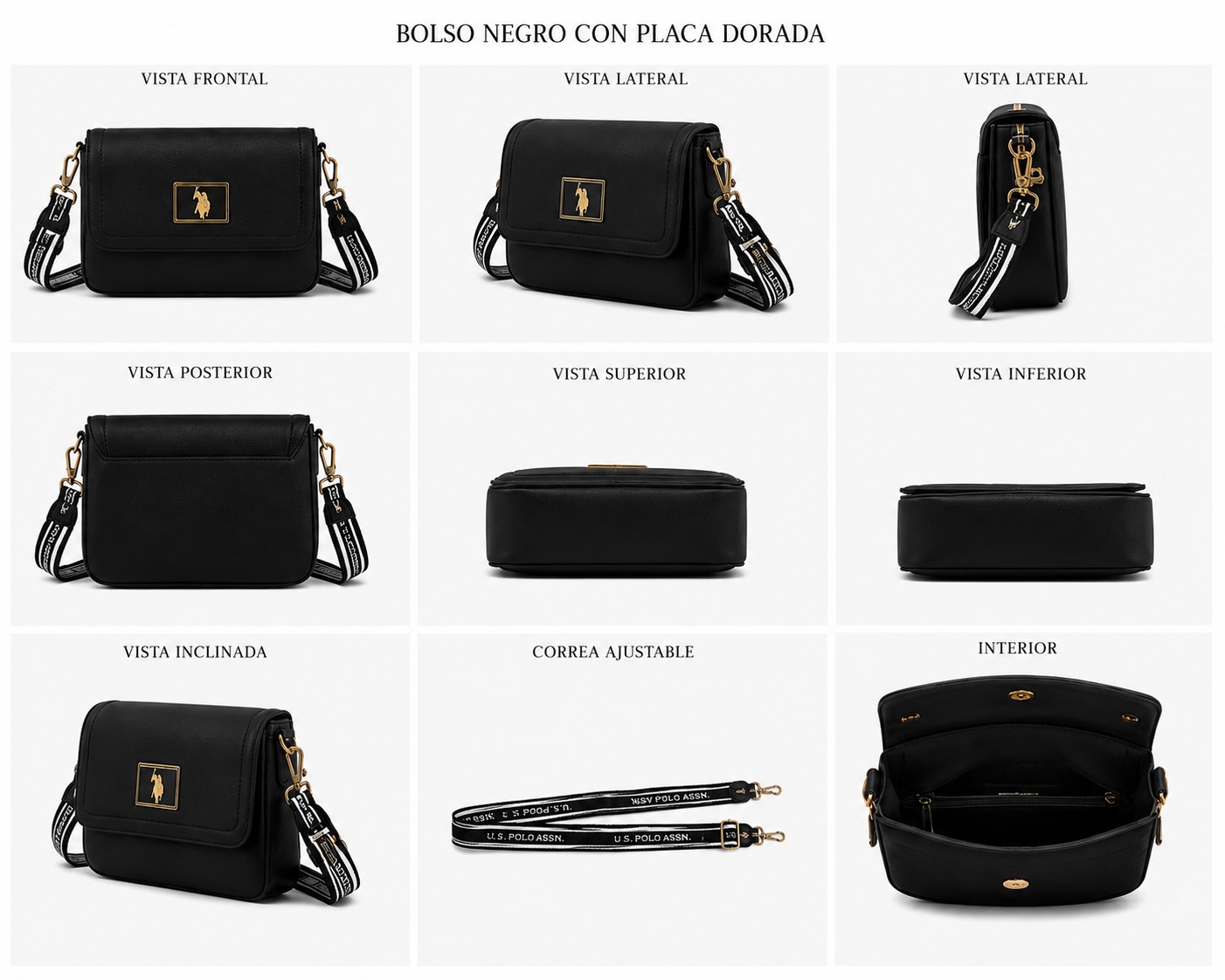 Bolso U.S. Polo Assn Negro