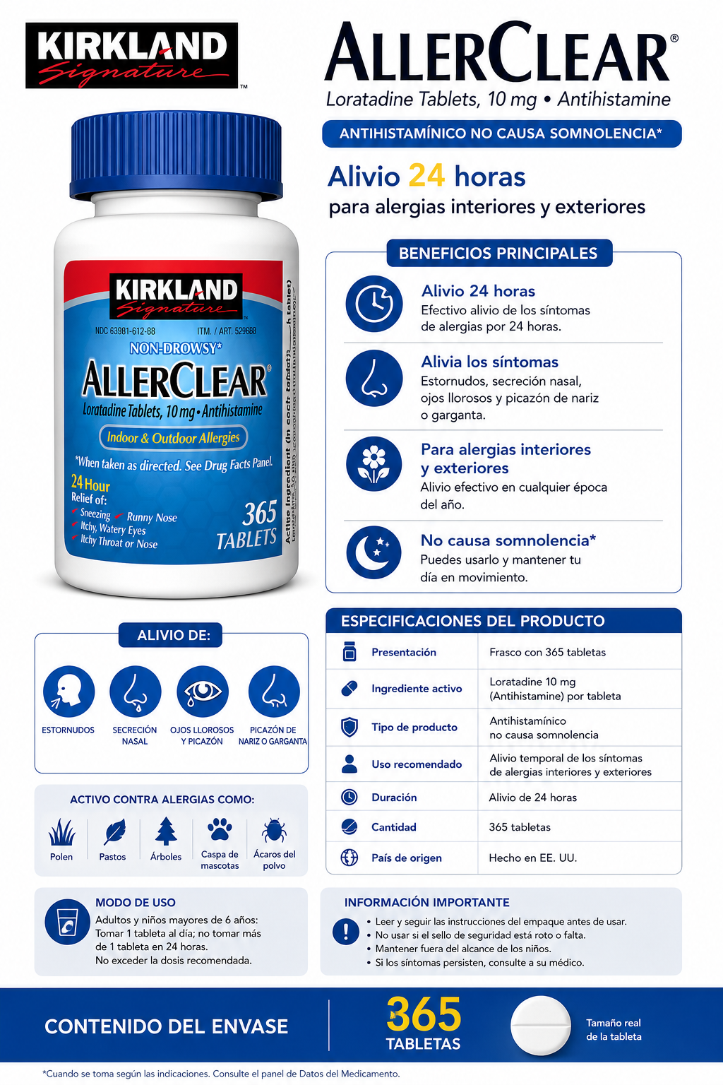 AllerClear Kirkland Signature 10 mg