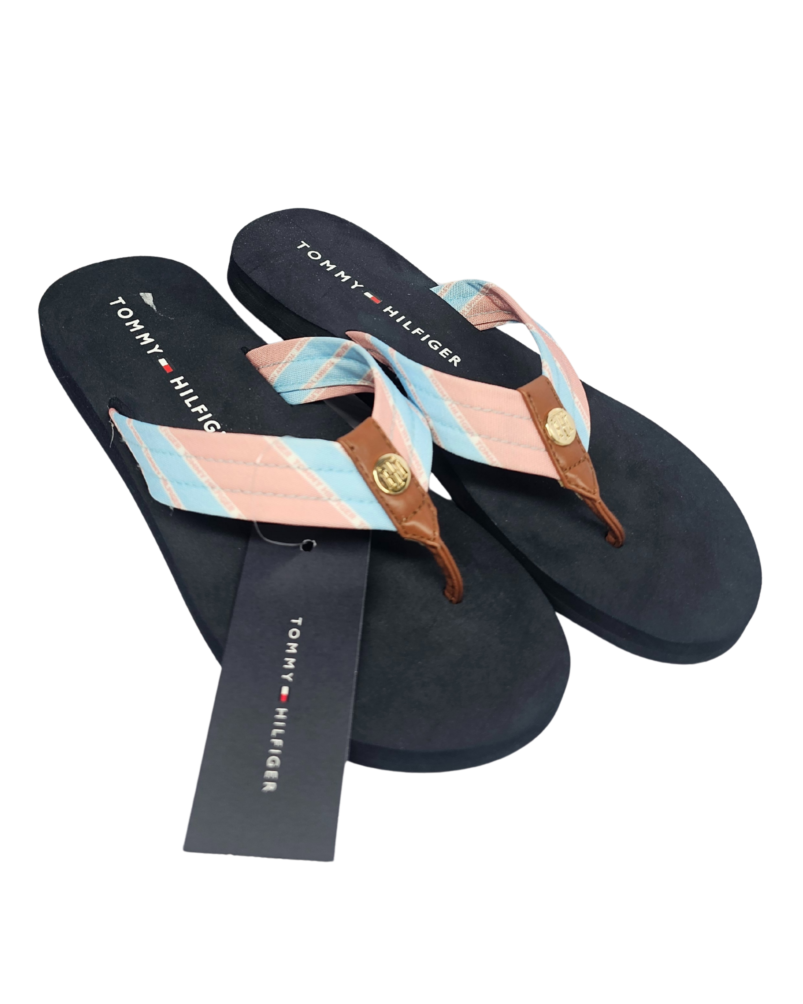Sandalias Tommy Hilfiger Azul-Rosa | Dama | Talla US 7