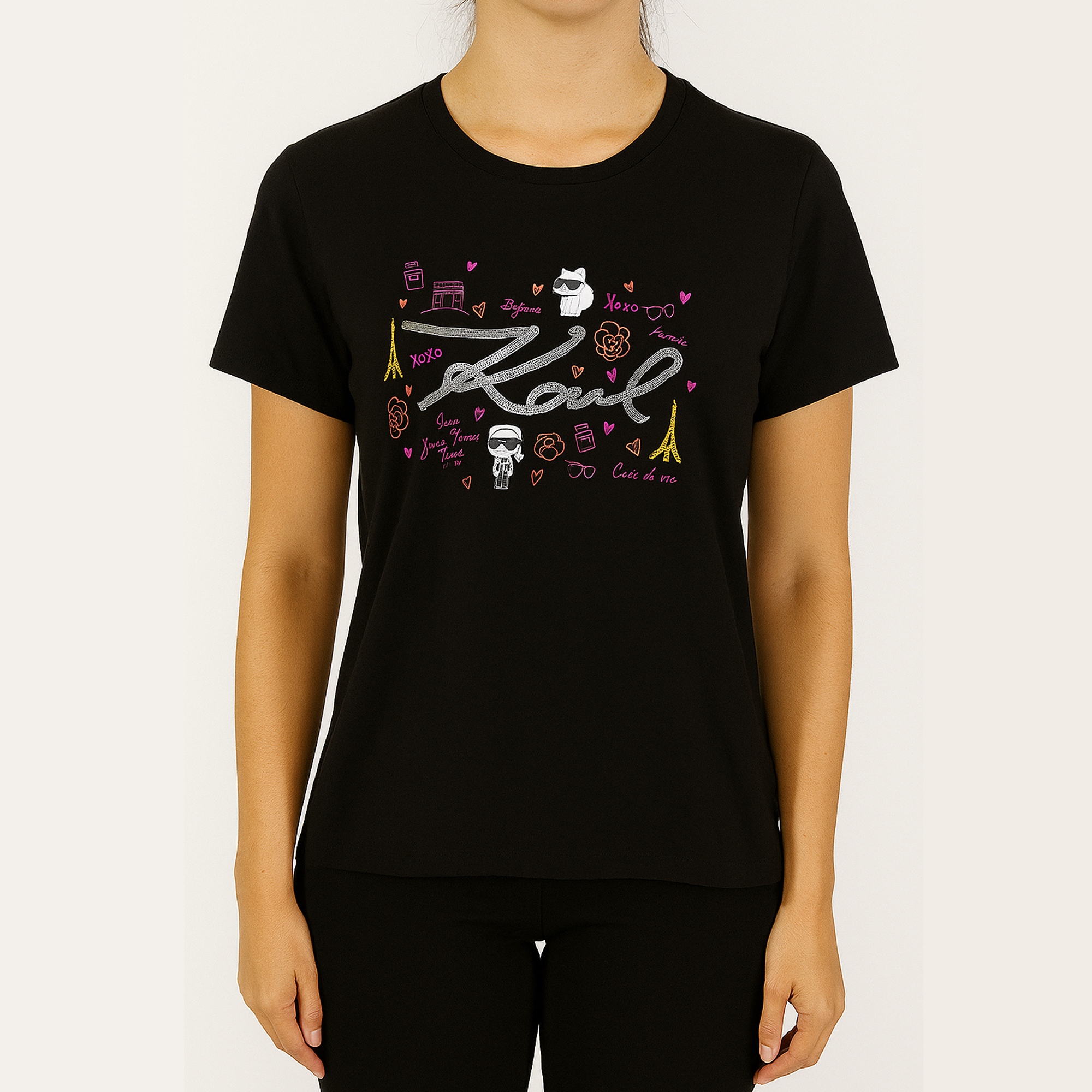 Camiseta Karl Lagerfeld Negra | Dama | Talla US XS