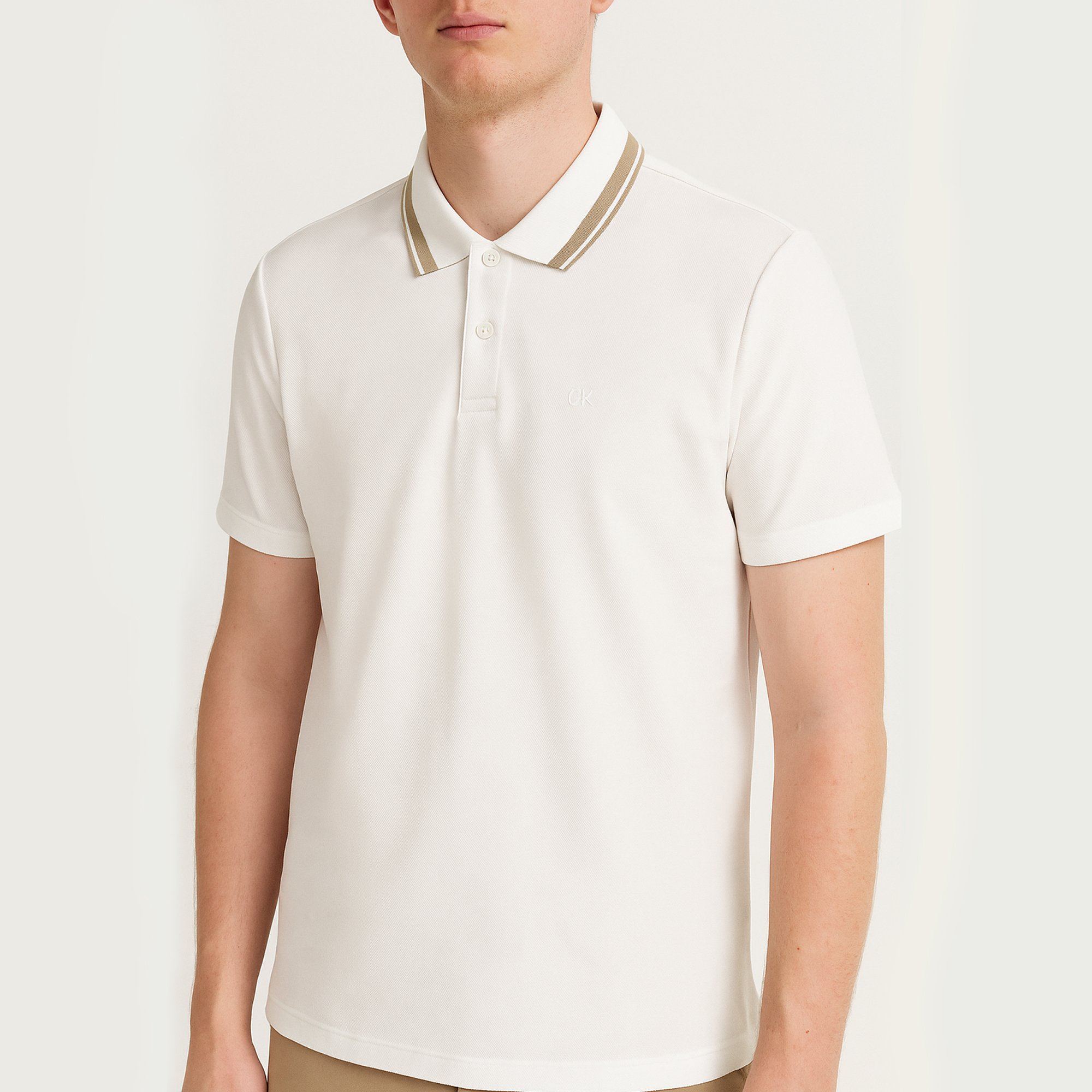 Polo Calvin Klein Blanco | Caballero | Talla US (S)