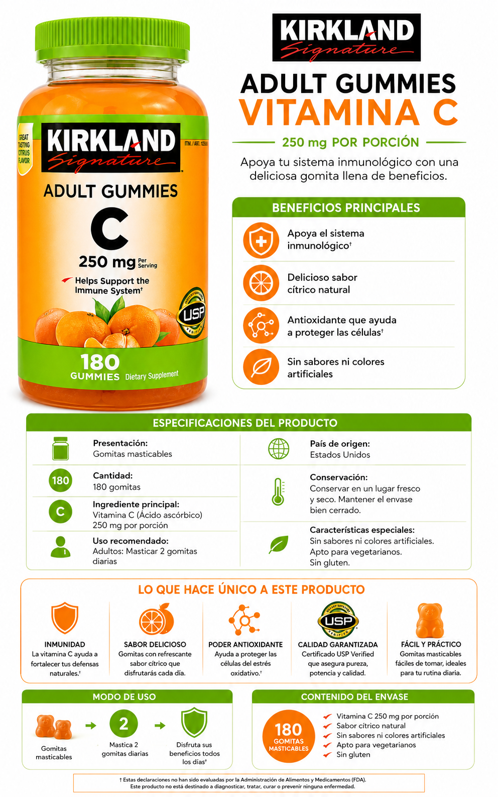 Kirkland Signature Adult Gummies C 250mg