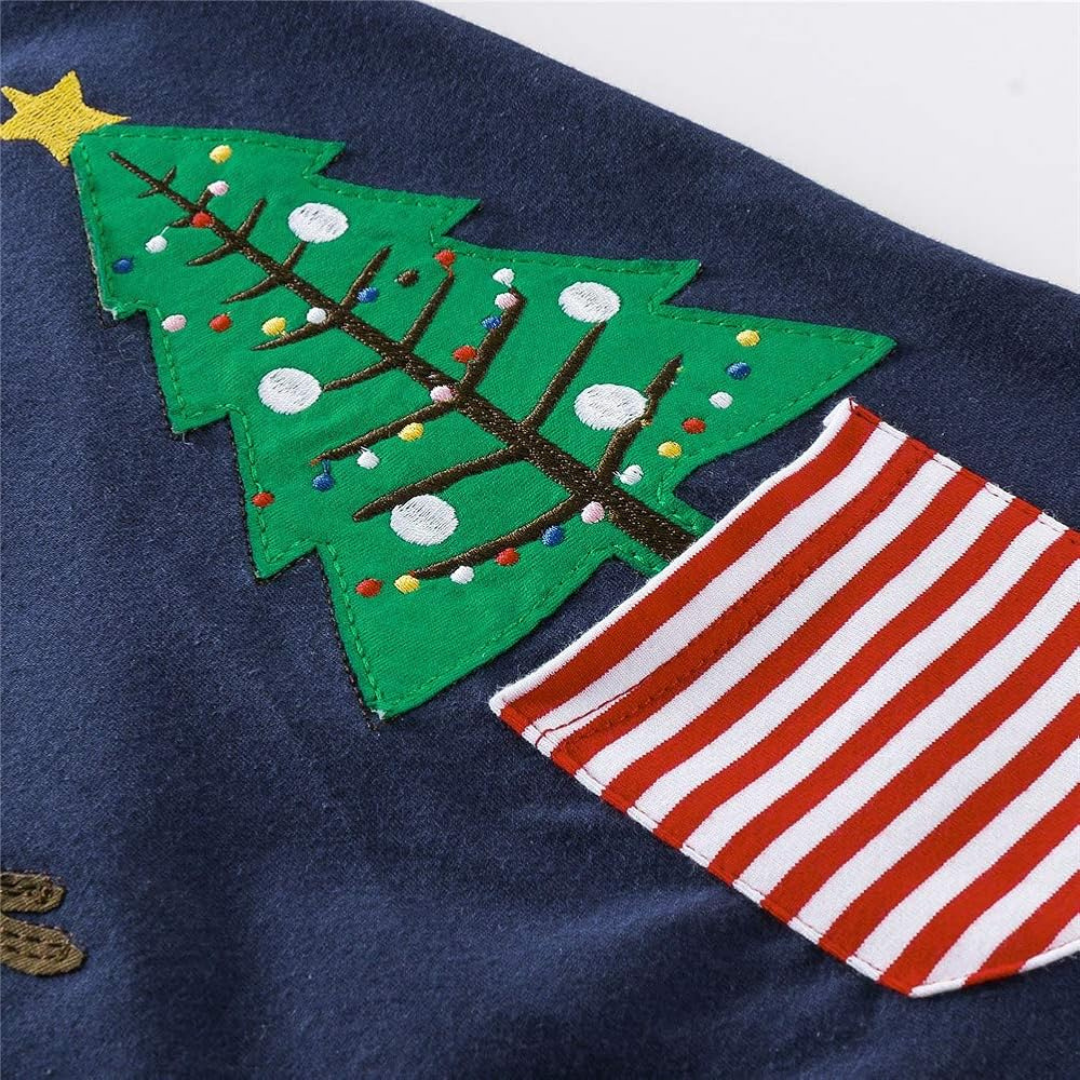 Vestido Infantil Navideño Hileelang Azul | Niña | Talla US 6Y