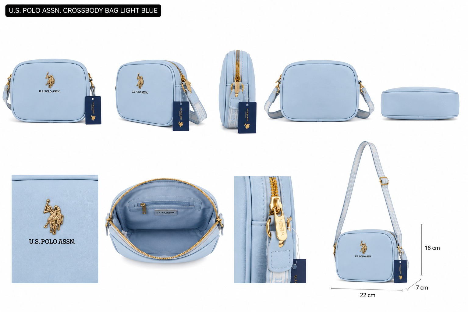 Bolso U.S POLO ASSN Azul Claro
